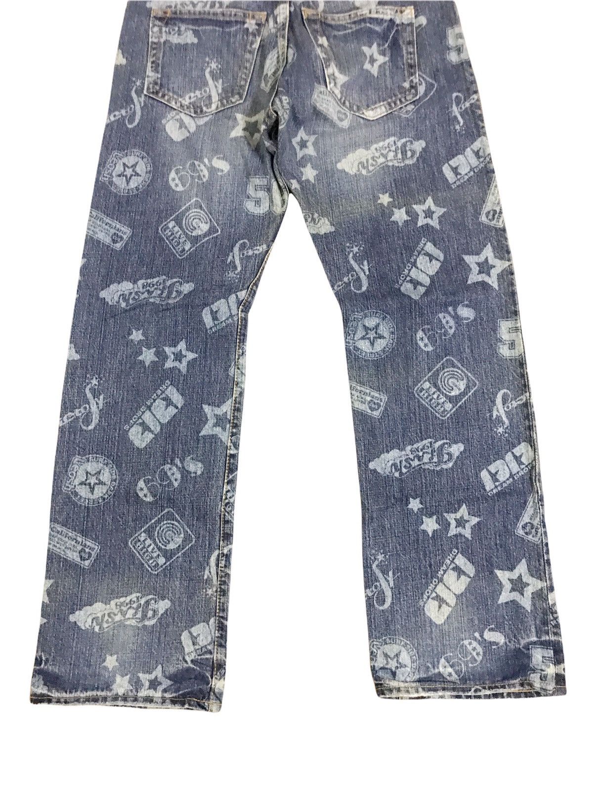 Japanese Brand Japanese Co&Lu All Overprint Jeans Hysteric Glamour Style Size US 29 - 6 Thumbnail