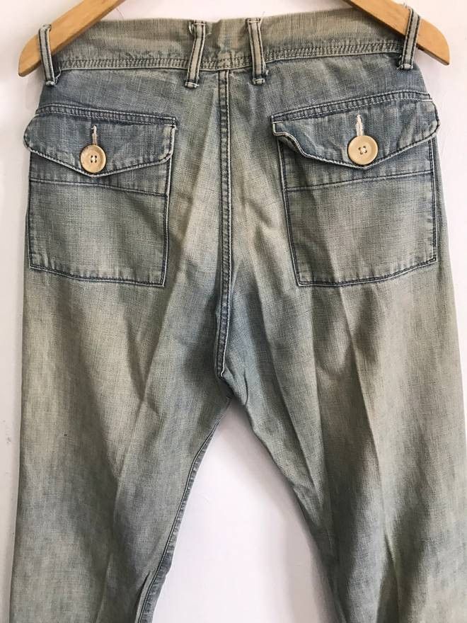 45rpm × Japanese Brand 45rpm R Side Back Logo Made in Japan Jeans Waist 32"x41.5" Size US 32 / EU 48 - 2 Thumbnail