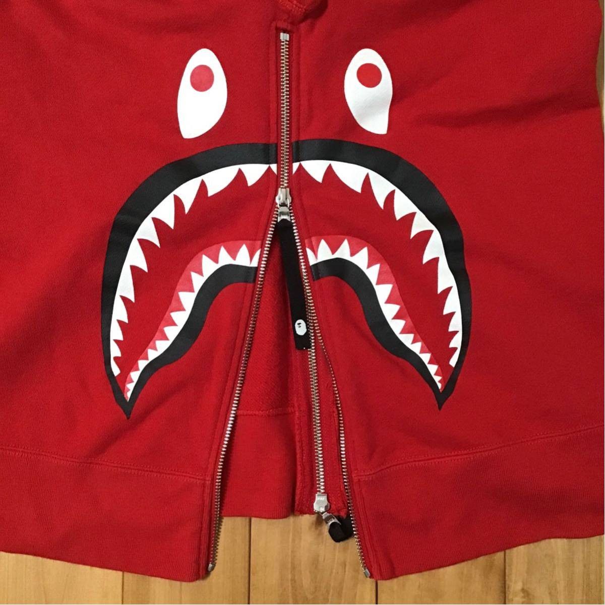 Bape BAPE Shark side zip hoodie red a bathing ape Size US M / EU 48-50 / 2 - 2 Thumbnail