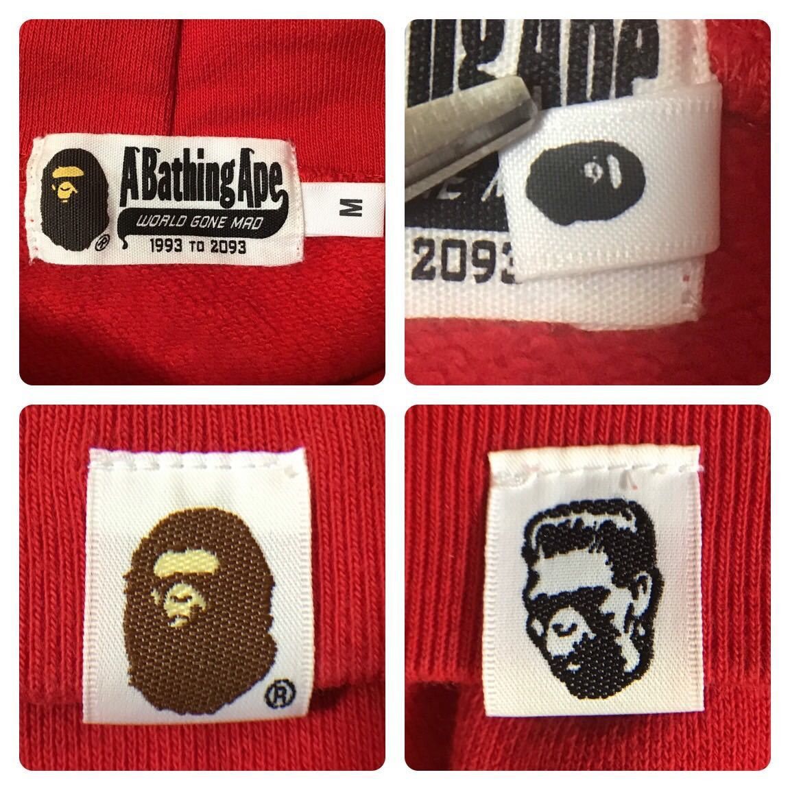 Bape BAPE Shark side zip hoodie red a bathing ape Size US M / EU 48-50 / 2 - 8 Thumbnail