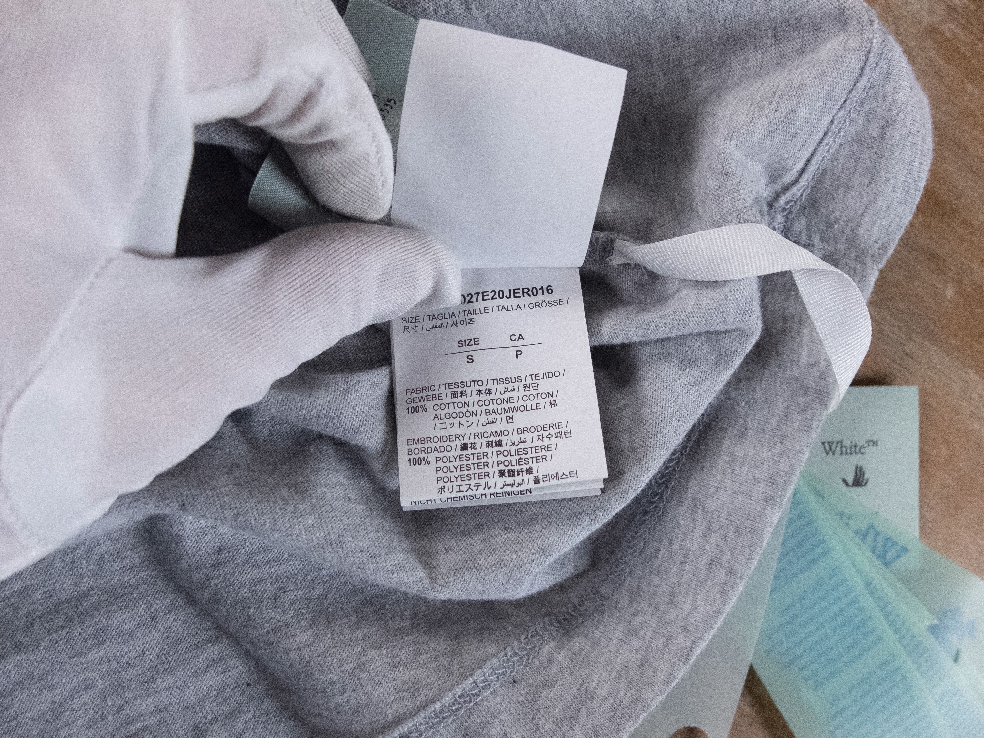 Off-White OFF-WHITE gray Trellis worker print t-shirt Small - NWT Size US S / EU 44-46 / 1 - 8 Thumbnail