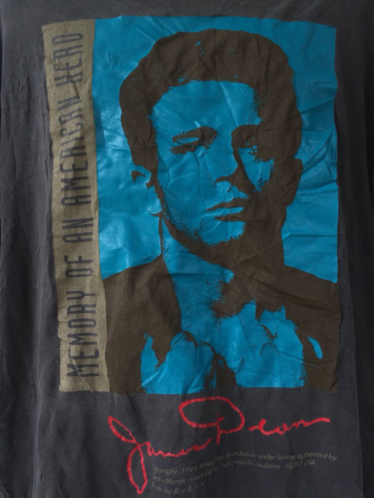 Band Tees × Vintage VINTAGE JAMES DEAN MEMORY OF AN AMERICA HERO TSHIRT Size US L / EU 52-54 / 3 - 4 Thumbnail