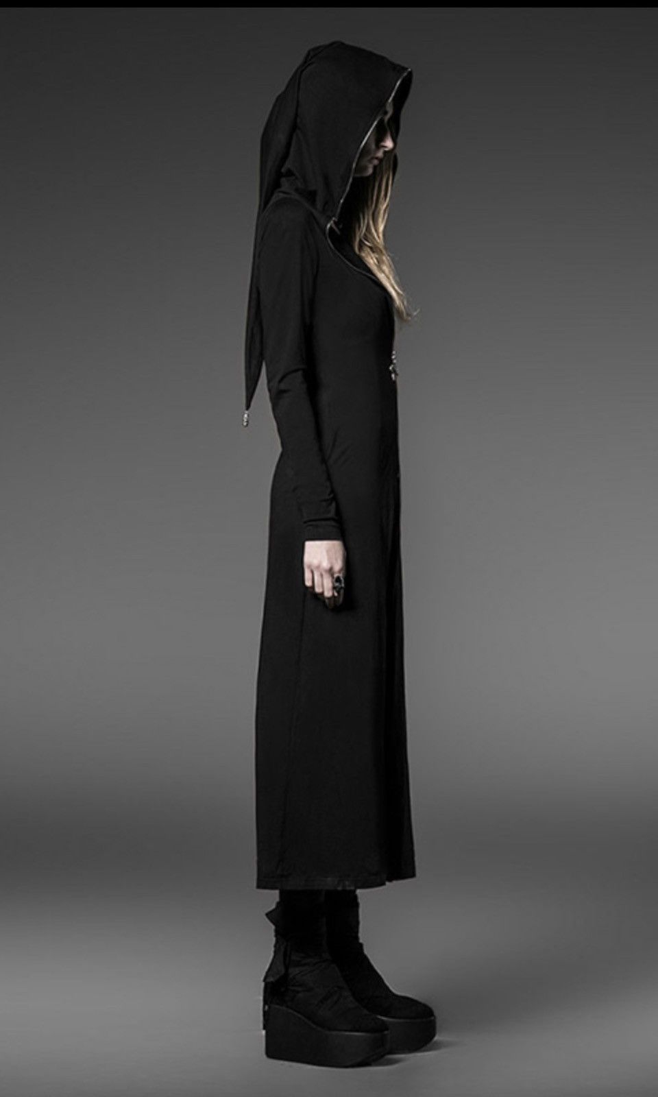 Japanese Brand PUNK RAVE SORCERESS WITCH LONG COAT WITH POINTED HOODIE Size US XS / EU 42 / 0 - 3 Thumbnail