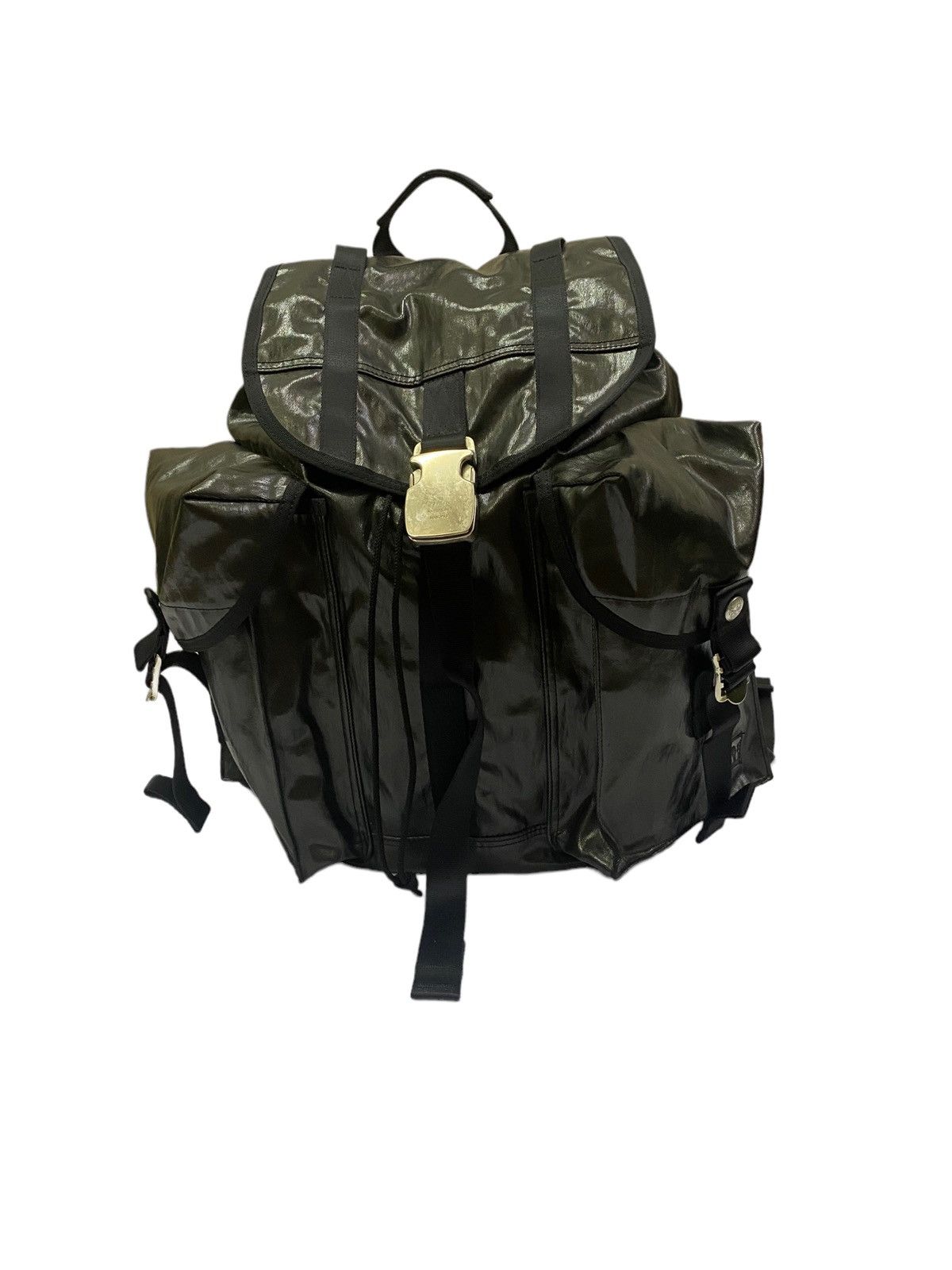 image of Black Shinning Porter Rucksack / Backpack Multi Cargo Pocket in Shinning Blac, Men's