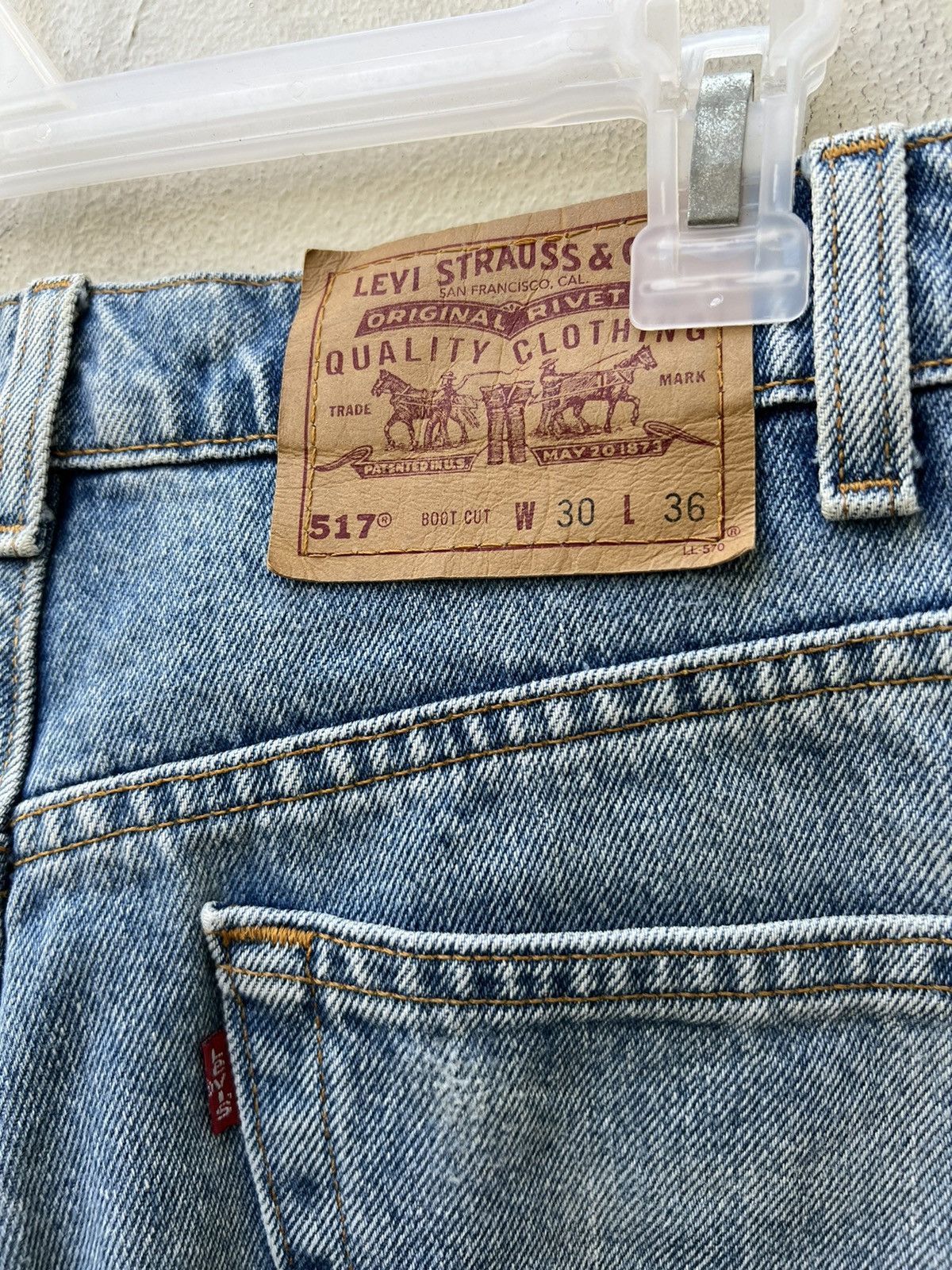 Levi's Vintage 1998 Levi’s 517 Orange Tab Denim Bootcut Jeans Size US 30 / EU 46 - 15 Thumbnail