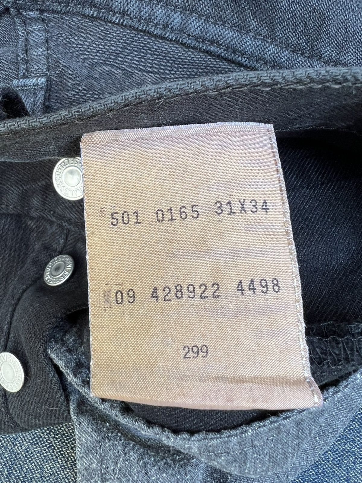Levi's Vintage 1998 Levi’s 501 Jeans Fade Black Rips Hem Jeans Size US 30 / EU 46 - 17 Thumbnail