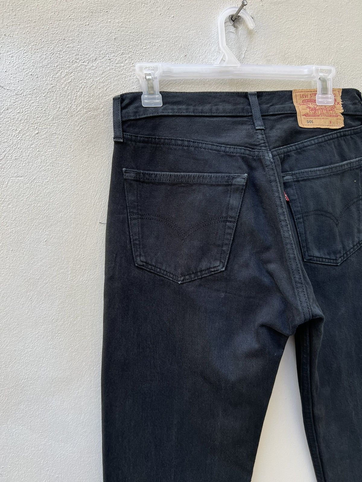 Levi's Vintage 1998 Levi’s 501 Jeans Fade Black Rips Hem Jeans Size US 30 / EU 46 - 10 Thumbnail