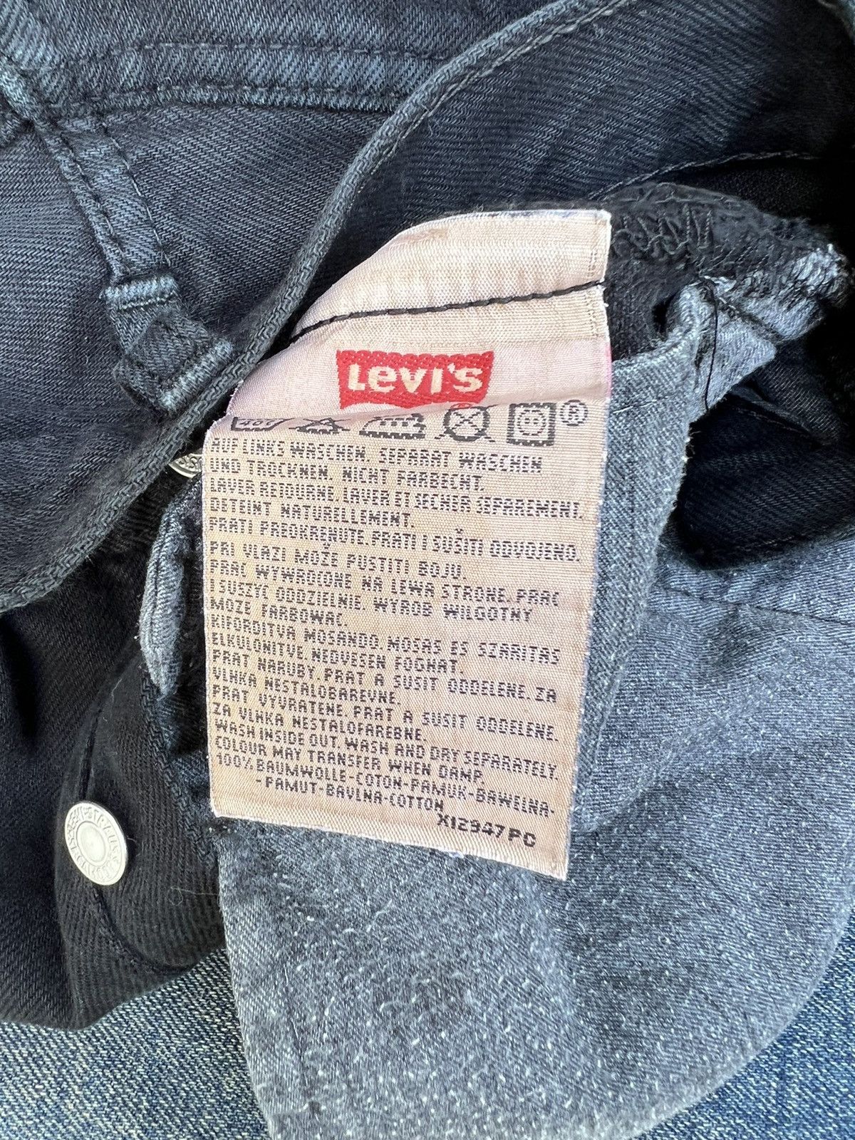 Levi's Vintage 1998 Levi’s 501 Jeans Fade Black Rips Hem Jeans Size US 30 / EU 46 - 18 Thumbnail
