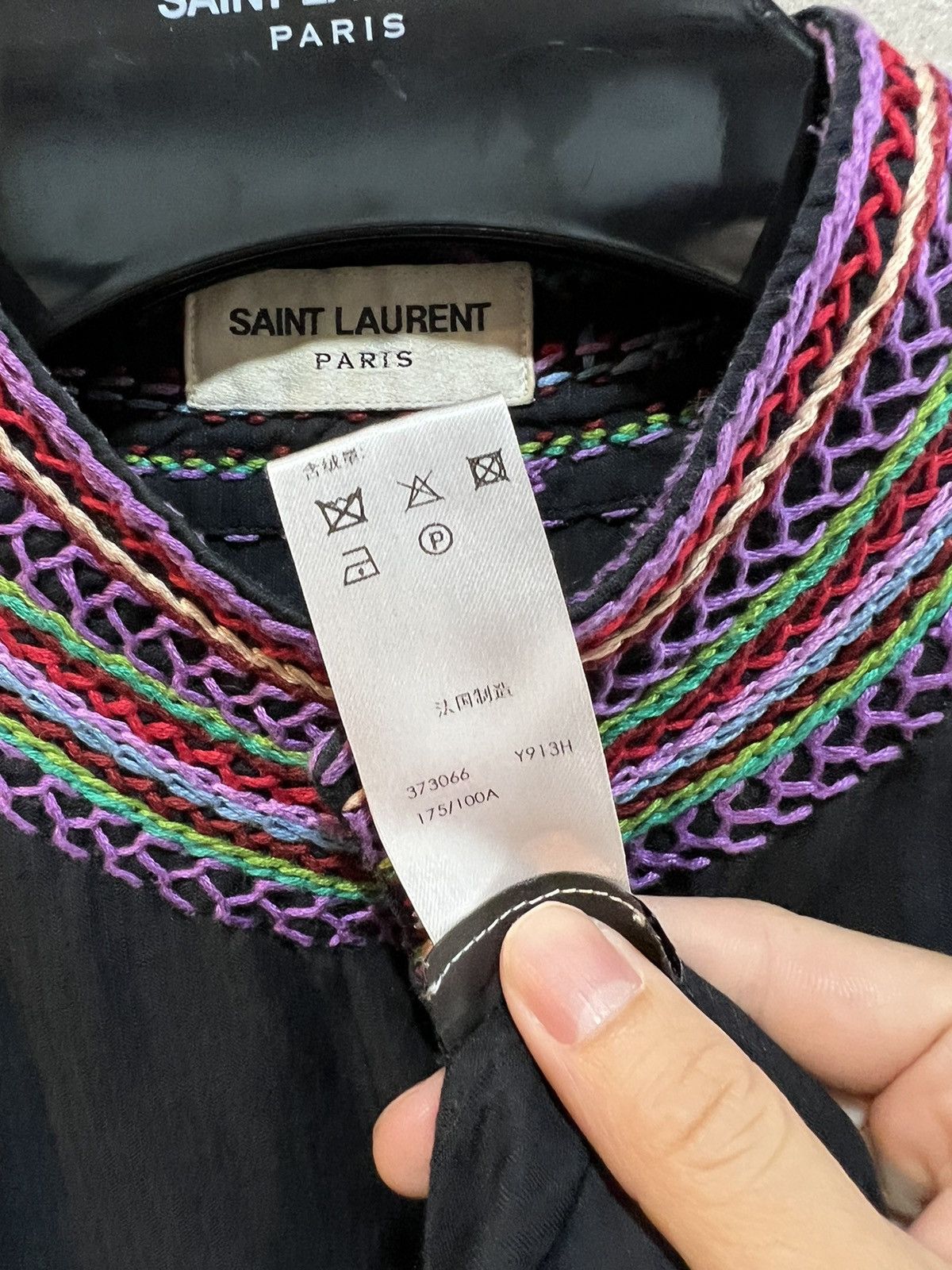 Hedi Slimane × Saint Laurent Paris 15SS Multicolor Embroidered Tunic Shirt sz38 Size US S / EU 44-46 / 1 - 7 Thumbnail