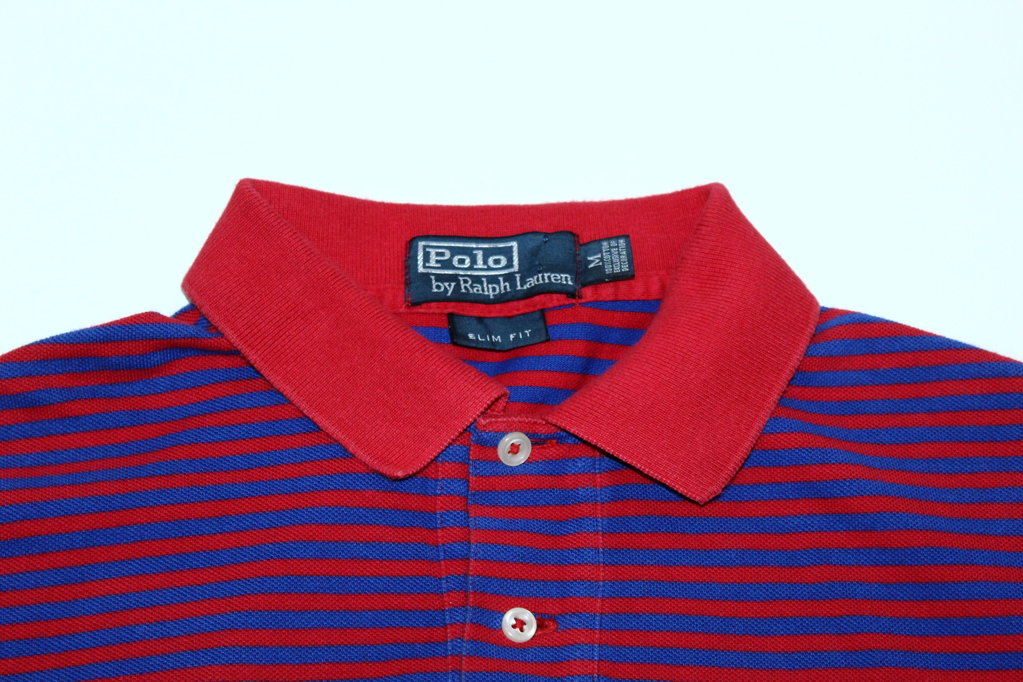 Polo Ralph Lauren Vintage Polo Ralph Lauren Slim Fit Striped Polo Shirt Size US M / EU 48-50 / 2 - 2 Thumbnail