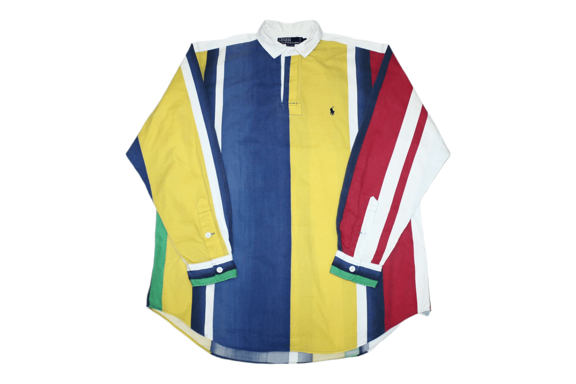 80's Polo R.L. Gradient Washed Colors Baggy Shirt +3 shirt
