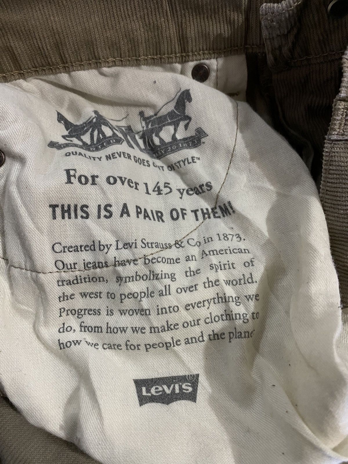 Japanese Brand Levi’s 505 Corduroy Single R Size US 32 / EU 48 - 9 Thumbnail
