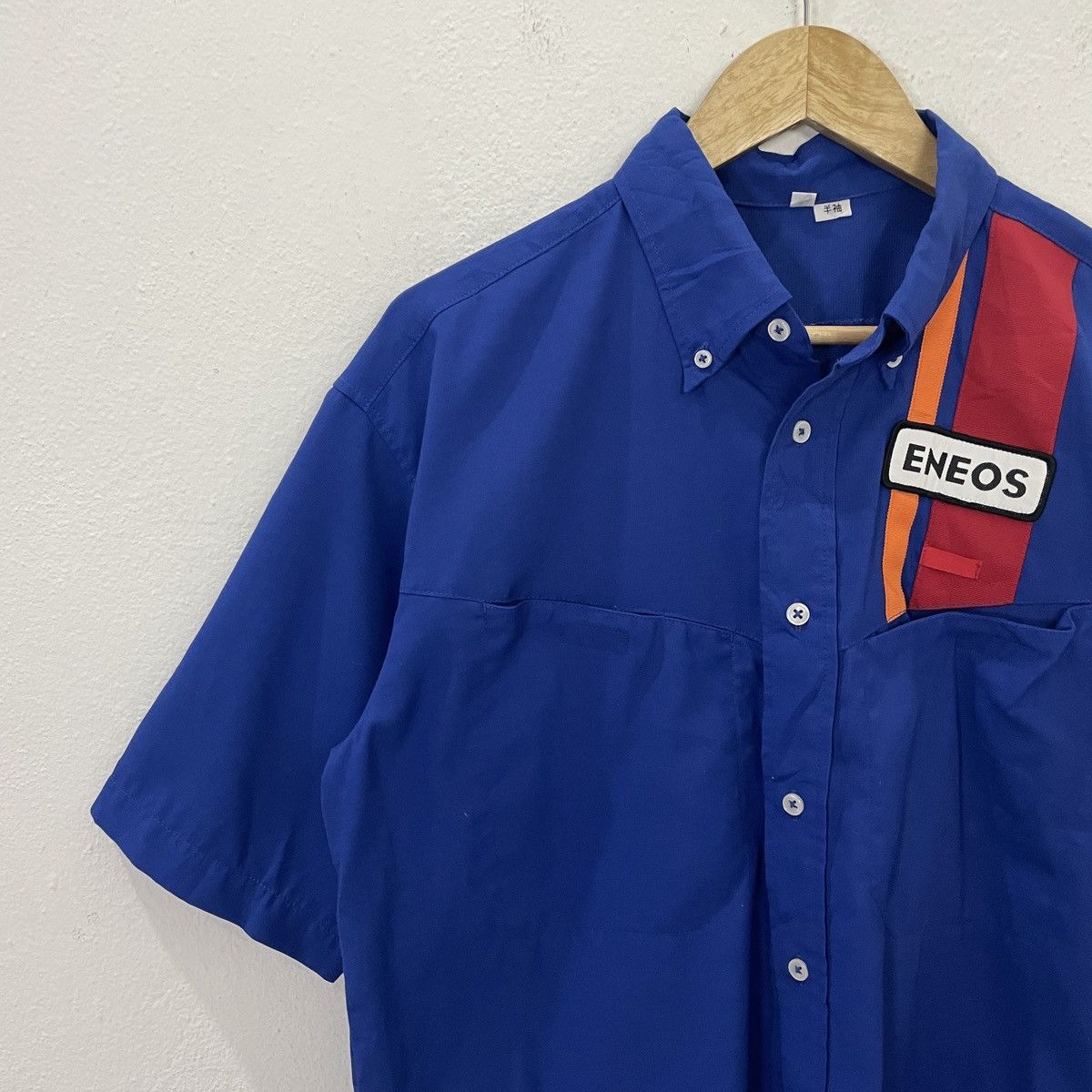 Japanese Brand Vintage Eneos Racing Button Ups Tee Size US L / EU 52-54 / 3 - 3 Thumbnail