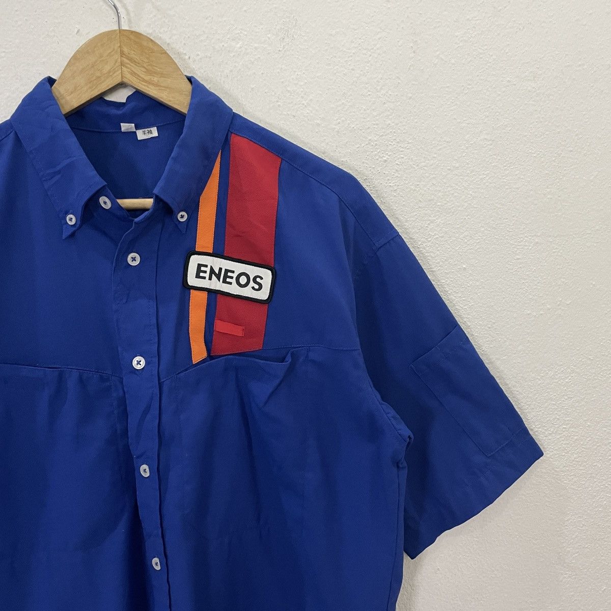 Japanese Brand Vintage Eneos Racing Button Ups Tee Size US L / EU 52-54 / 3 - 2 Thumbnail