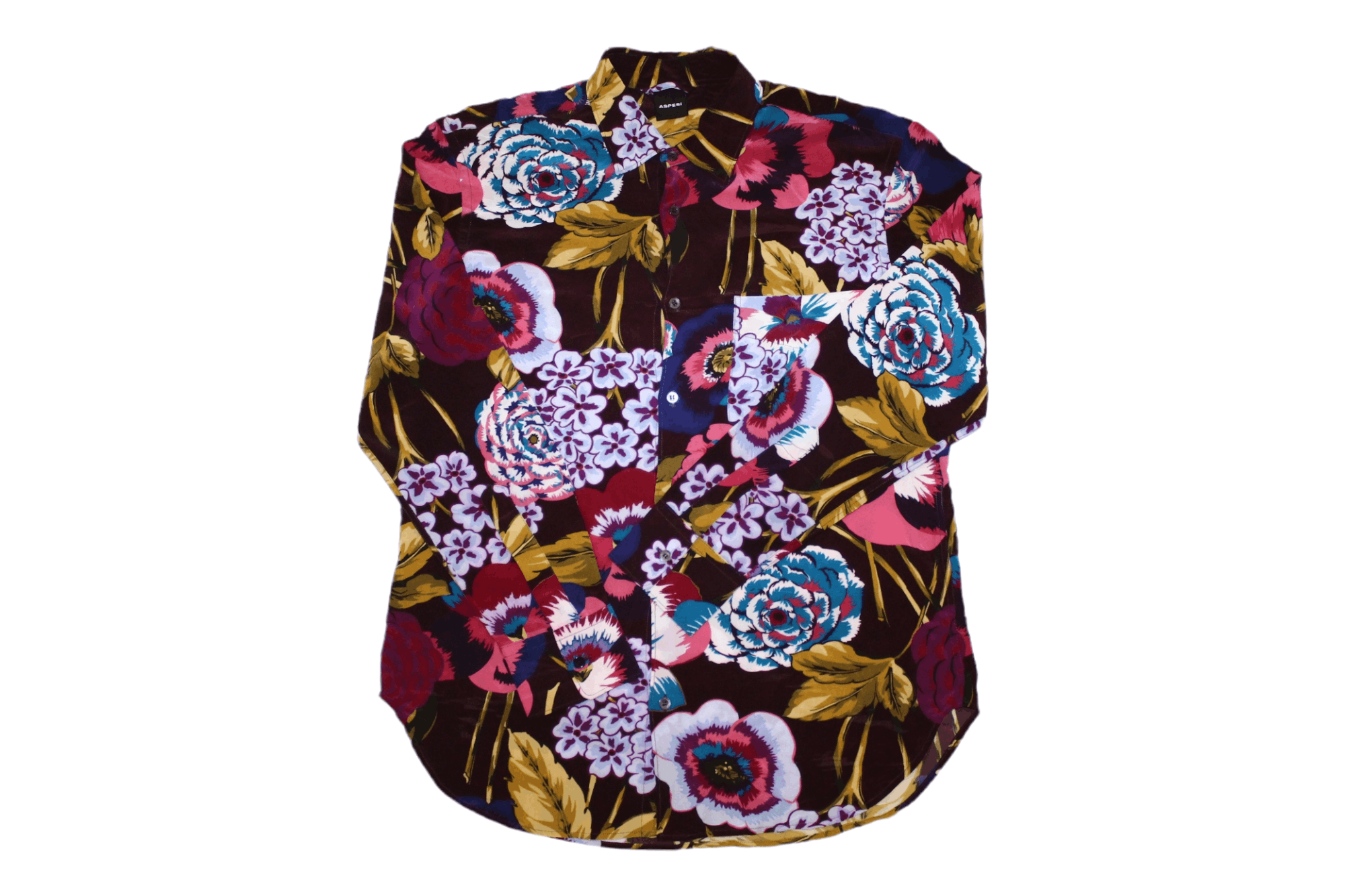 Aspesi Aspesi Luxury Floral Printed Silk Shirt Size US S / EU 44-46 / 1 - 1 Thumbnail