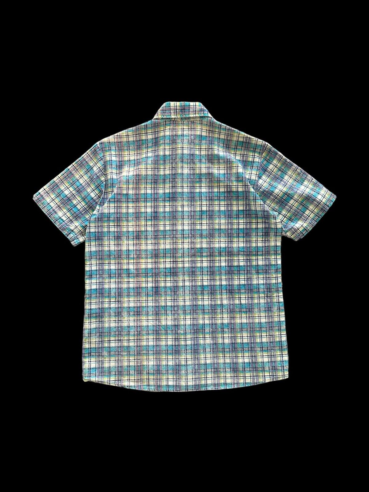 Blue Blue Japan × HOLLYWOOD RANCH MARKET × Japanese Brand 00's H.R Market x HEMP plaid shirt snap button Size US M / EU 48-50 / 2 - 2 Thumbnail