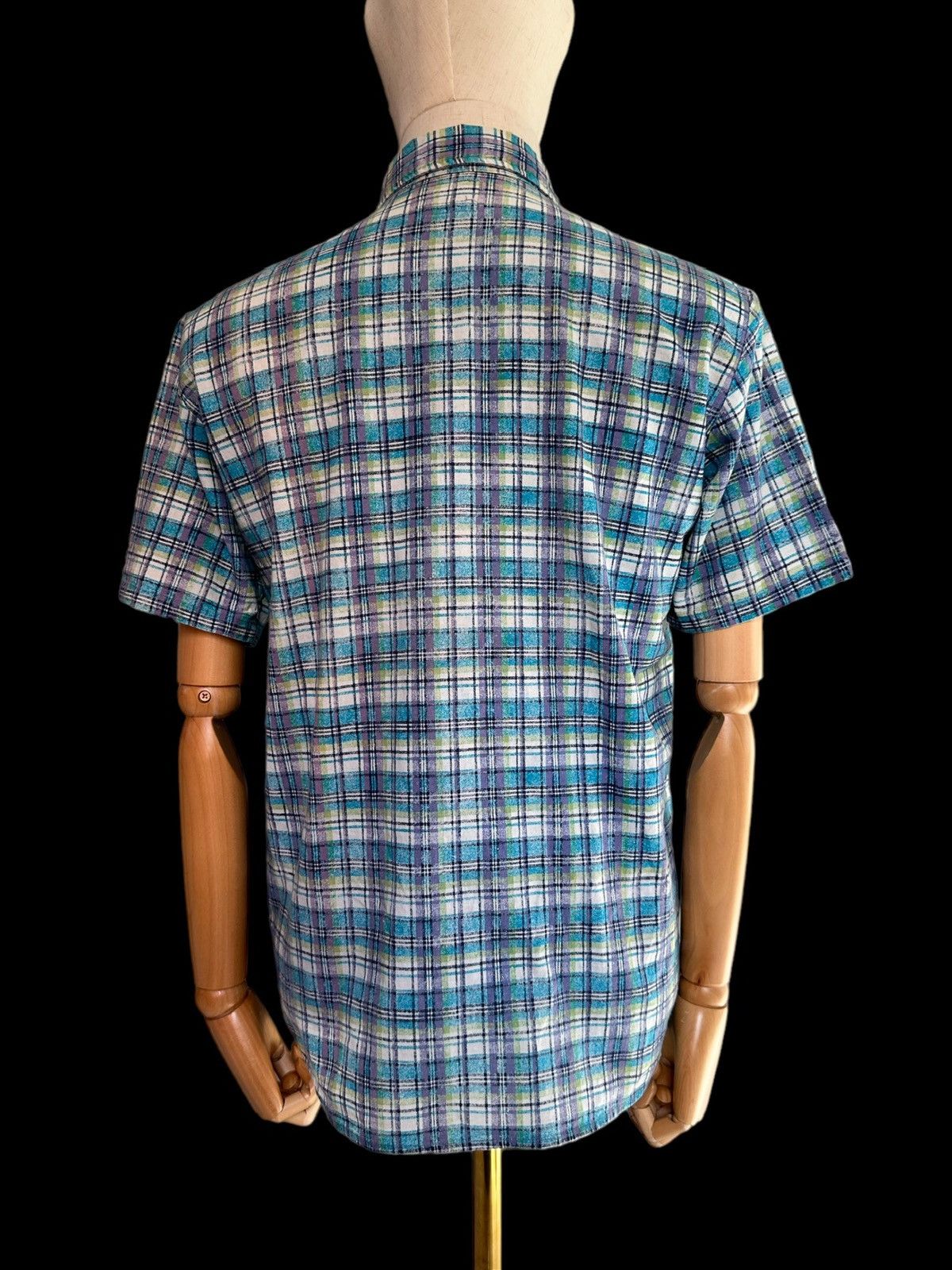 Blue Blue Japan × HOLLYWOOD RANCH MARKET × Japanese Brand 00's H.R Market x HEMP plaid shirt snap button Size US M / EU 48-50 / 2 - 7 Thumbnail