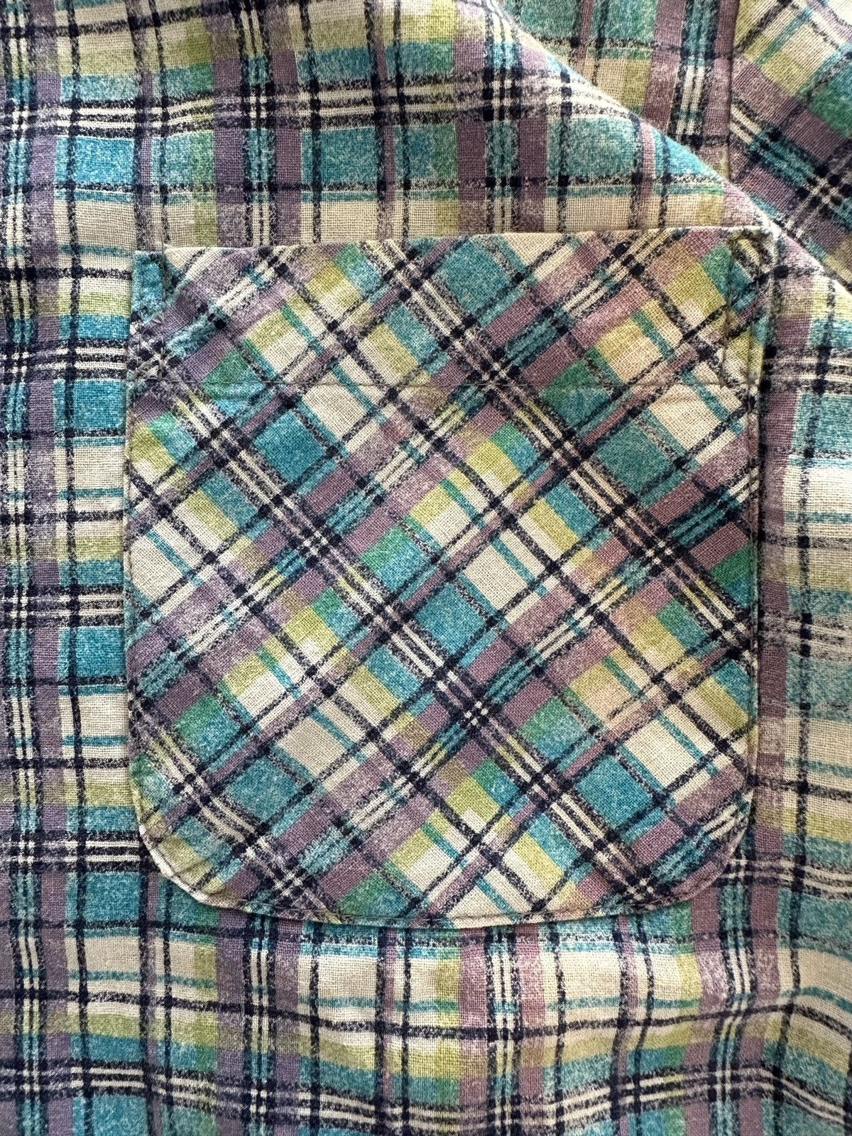 Blue Blue Japan × HOLLYWOOD RANCH MARKET × Japanese Brand 00's H.R Market x HEMP plaid shirt snap button Size US M / EU 48-50 / 2 - 13 Thumbnail