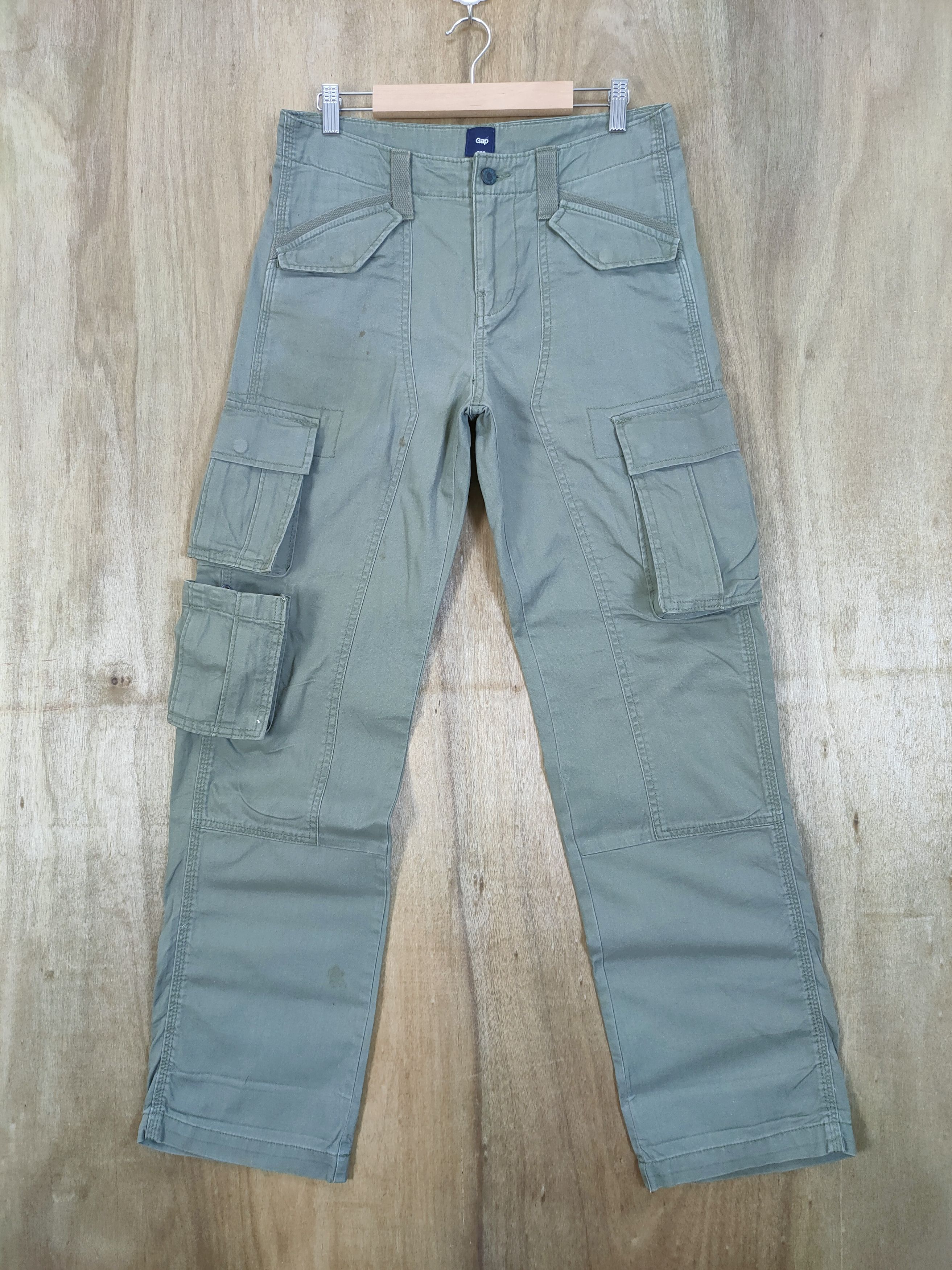 Gap VINTAGE GAP FADED DOUBLE KNEE CARGO PANTS Size US 30 / EU 46 - 1 Thumbnail