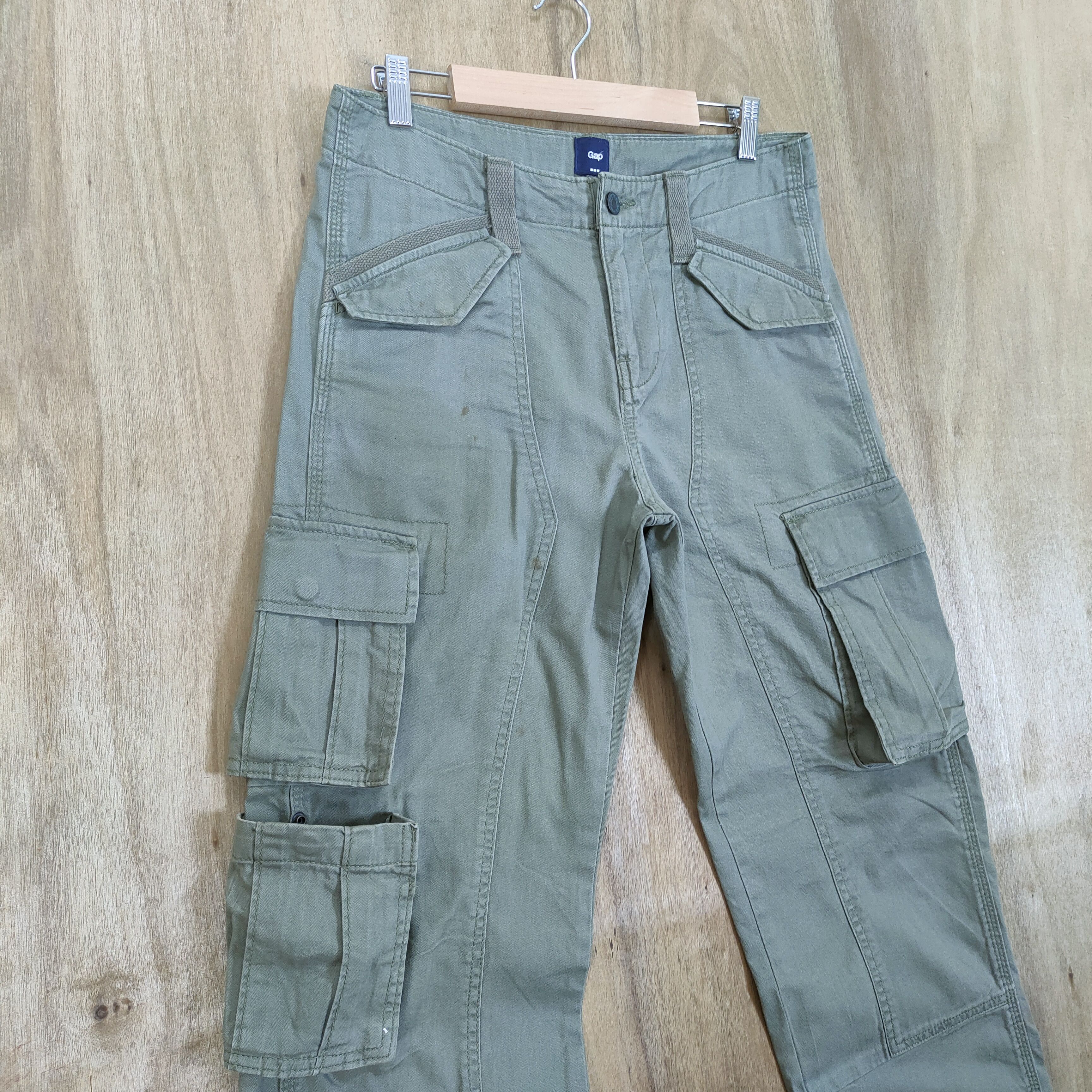 Gap VINTAGE GAP FADED DOUBLE KNEE CARGO PANTS Size US 30 / EU 46 - 4 Thumbnail