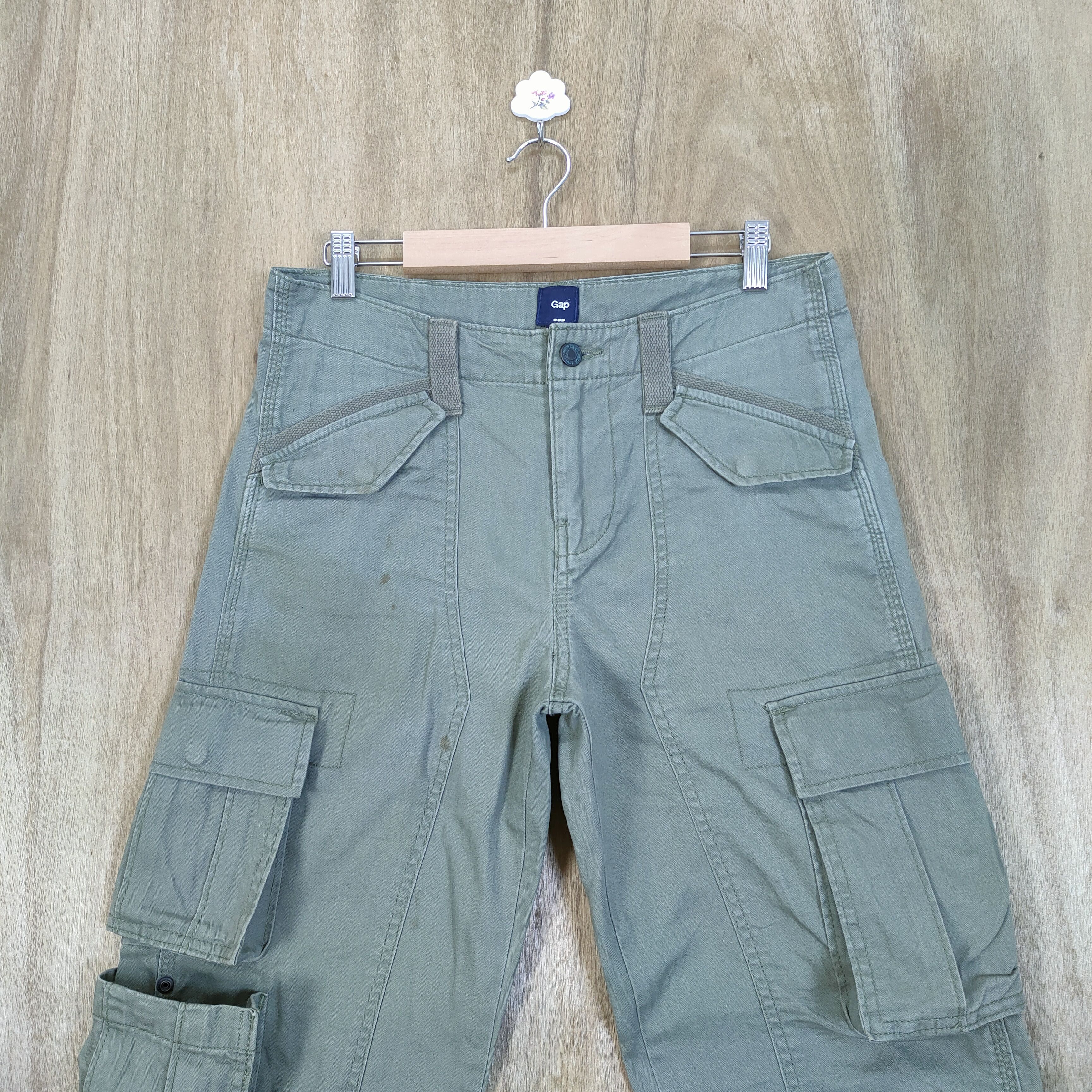 Gap VINTAGE GAP FADED DOUBLE KNEE CARGO PANTS Size US 30 / EU 46 - 2 Thumbnail