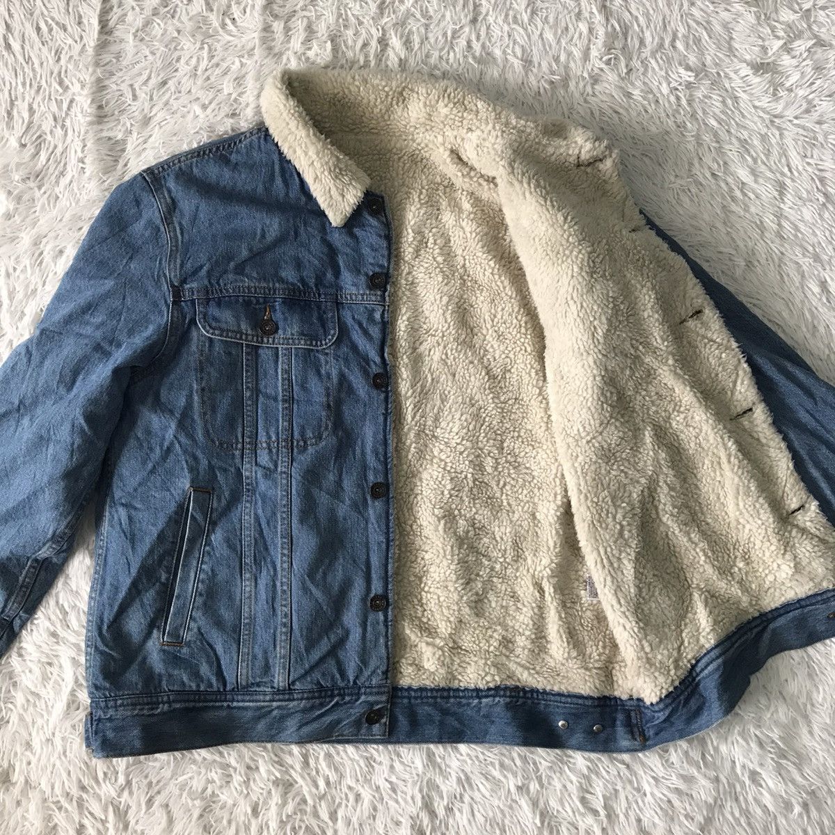 GU GU Jeans Sherpa Fleece Jacket Size US L / EU 52-54 / 3 - 12 Thumbnail