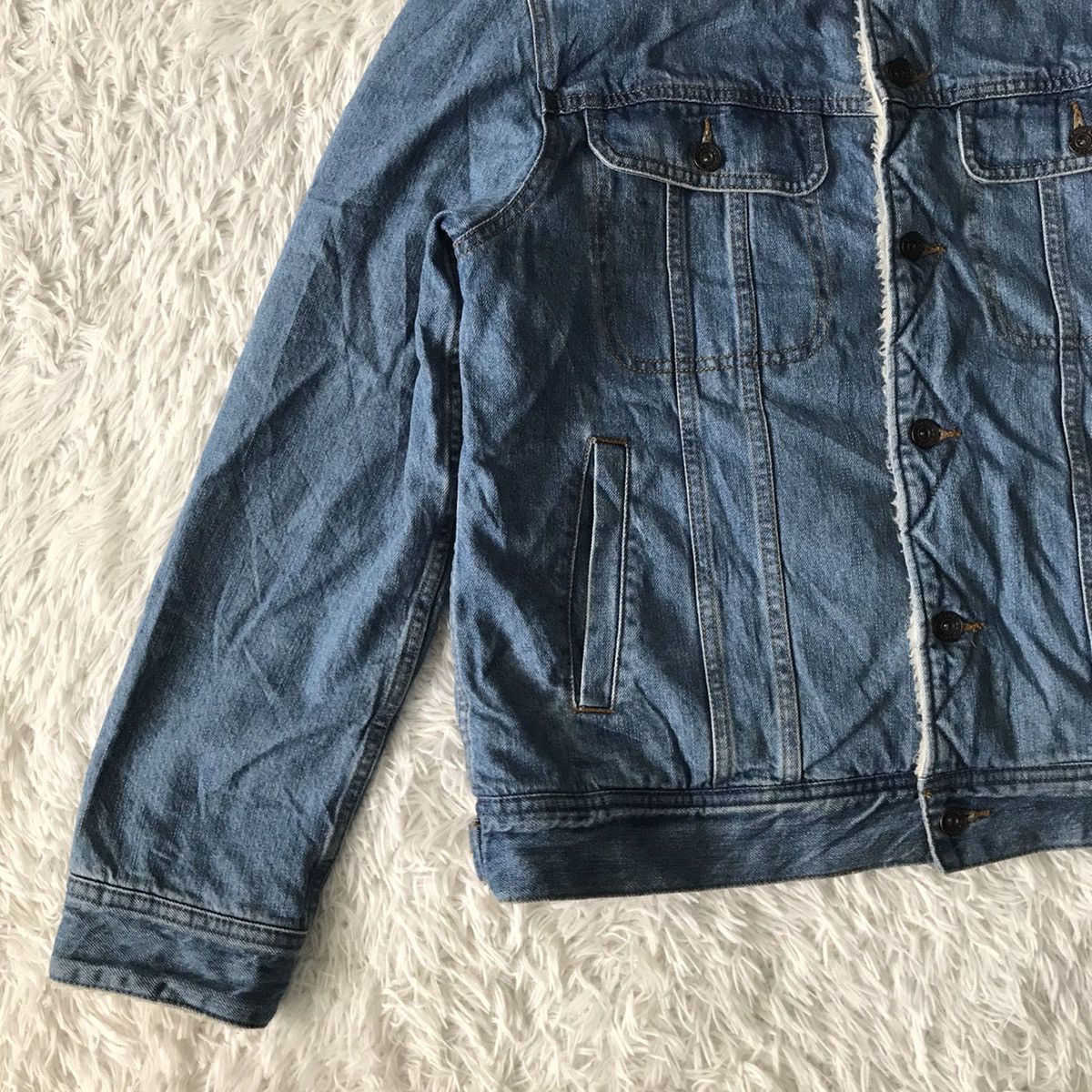 GU GU Jeans Sherpa Fleece Jacket Size US L / EU 52-54 / 3 - 3 Thumbnail