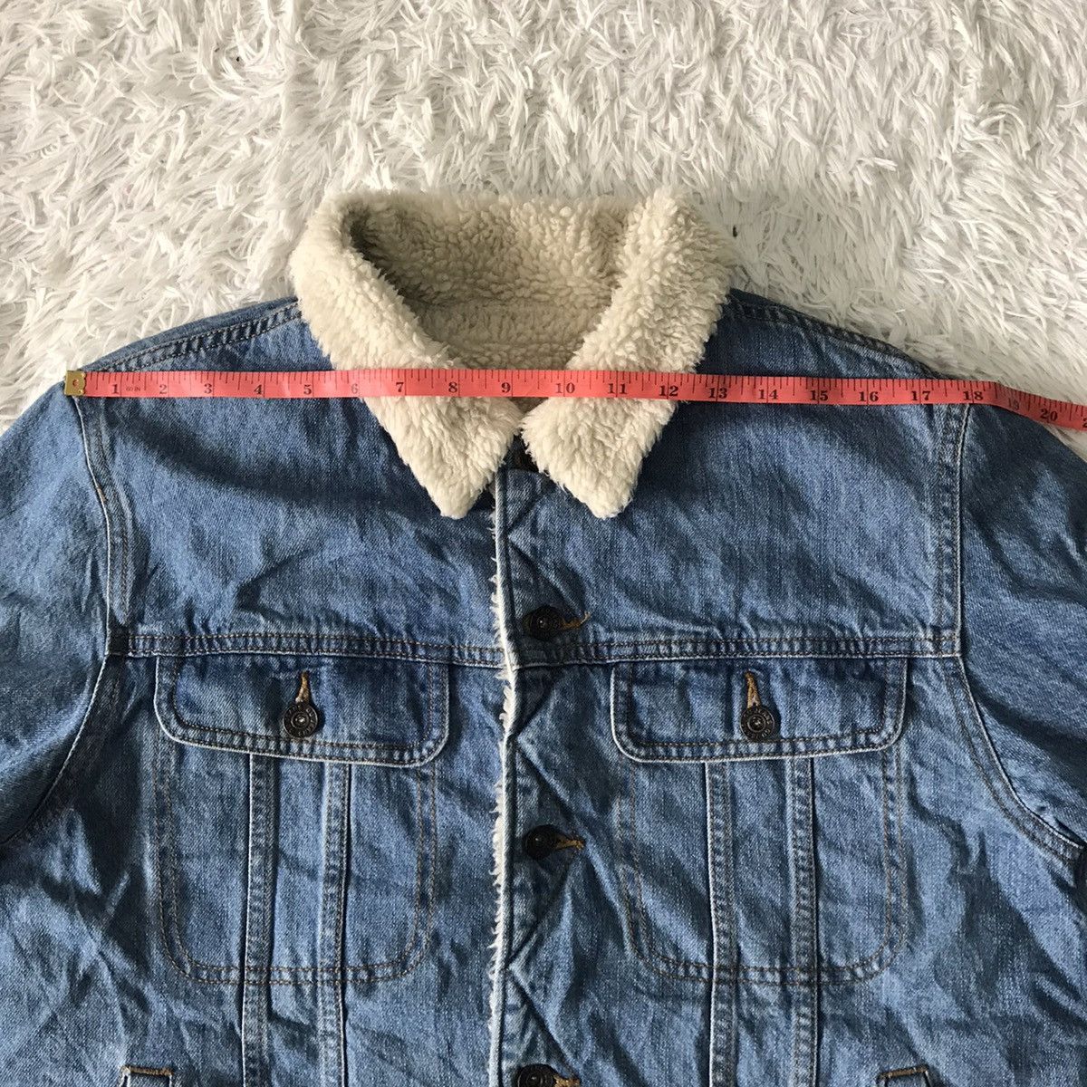 GU GU Jeans Sherpa Fleece Jacket Size US L / EU 52-54 / 3 - 15 Thumbnail