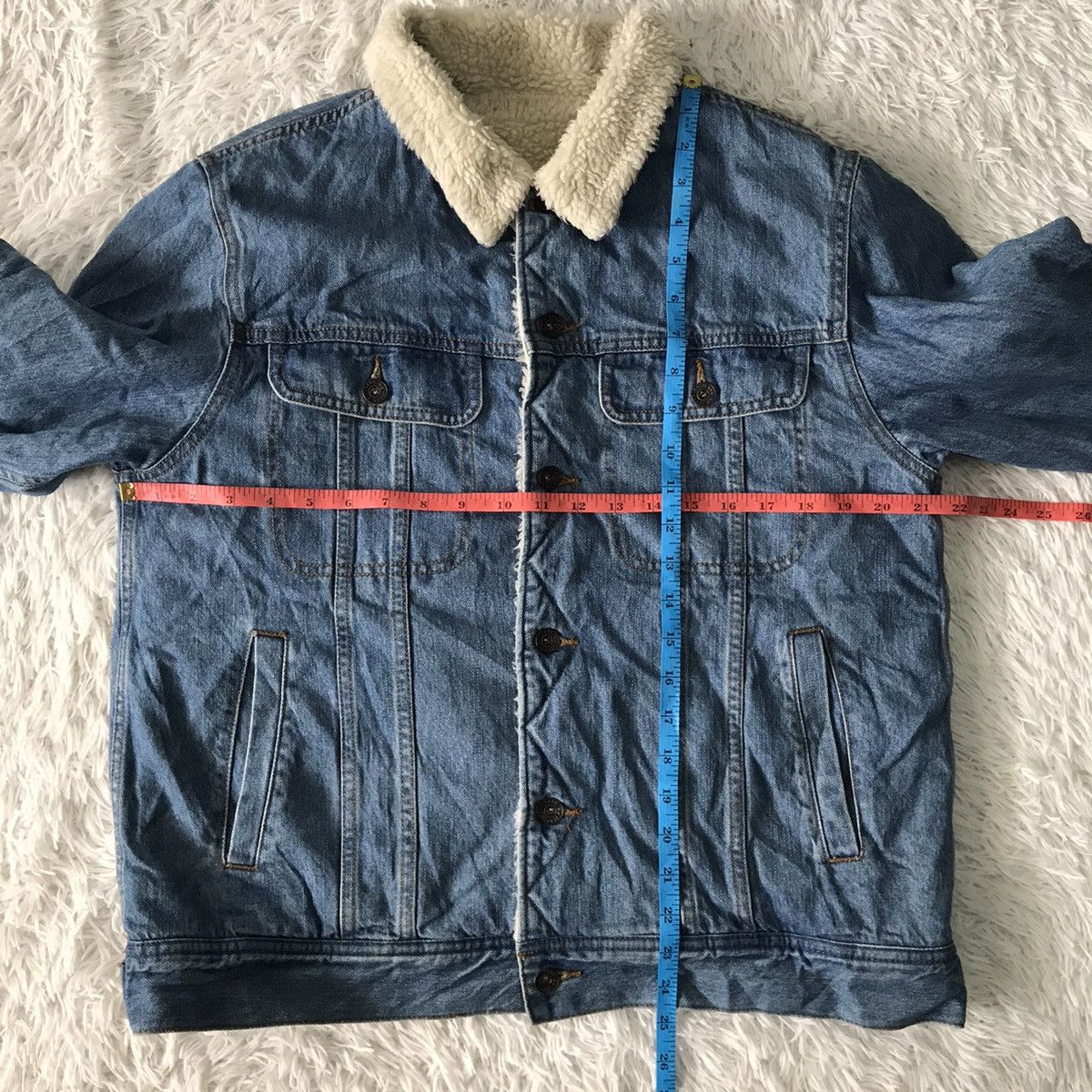 GU GU Jeans Sherpa Fleece Jacket Size US L / EU 52-54 / 3 - 14 Thumbnail
