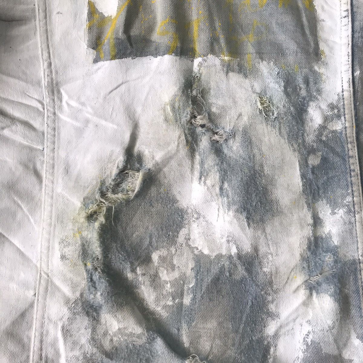 Japanese Brand CavariA Denim Jacket Distressed & Painted Size US M / EU 48-50 / 2 - 11 Thumbnail