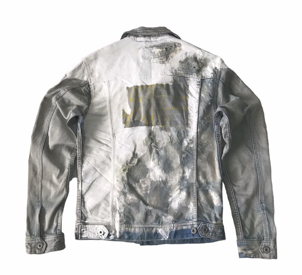 Japanese Brand CavariA Denim Jacket Distressed & Painted Size US M / EU 48-50 / 2 - 2 Thumbnail