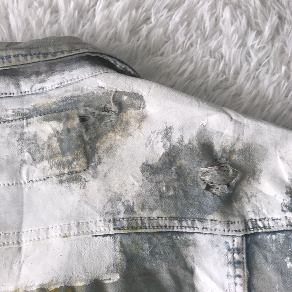 Japanese Brand CavariA Denim Jacket Distressed & Painted Size US M / EU 48-50 / 2 - 12 Thumbnail
