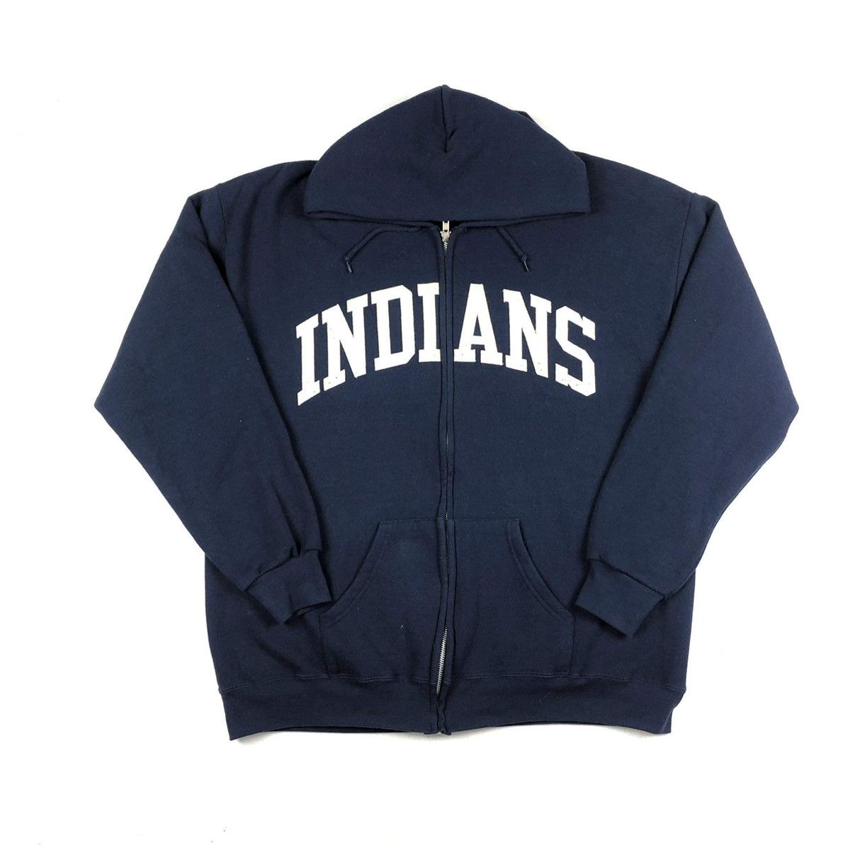 Majestic × Vintage Majestic sweatshirt hoodie retro 90s zip Indians Size US XL / EU 56 / 4 - 6 Thumbnail