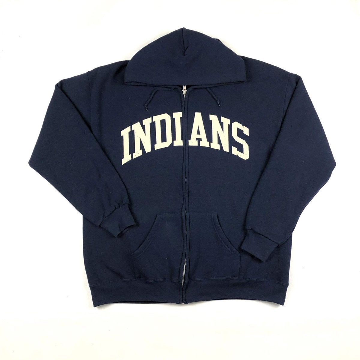 Majestic × Vintage Majestic sweatshirt hoodie retro 90s zip Indians Size US XL / EU 56 / 4 - 1 Thumbnail