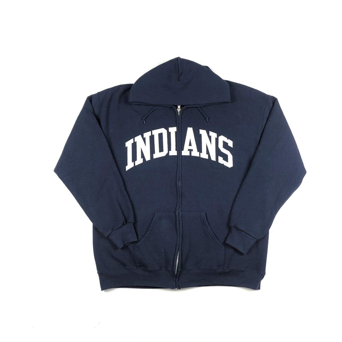 Majestic × Vintage Majestic sweatshirt hoodie retro 90s zip Indians Size US XL / EU 56 / 4 - 4 Thumbnail