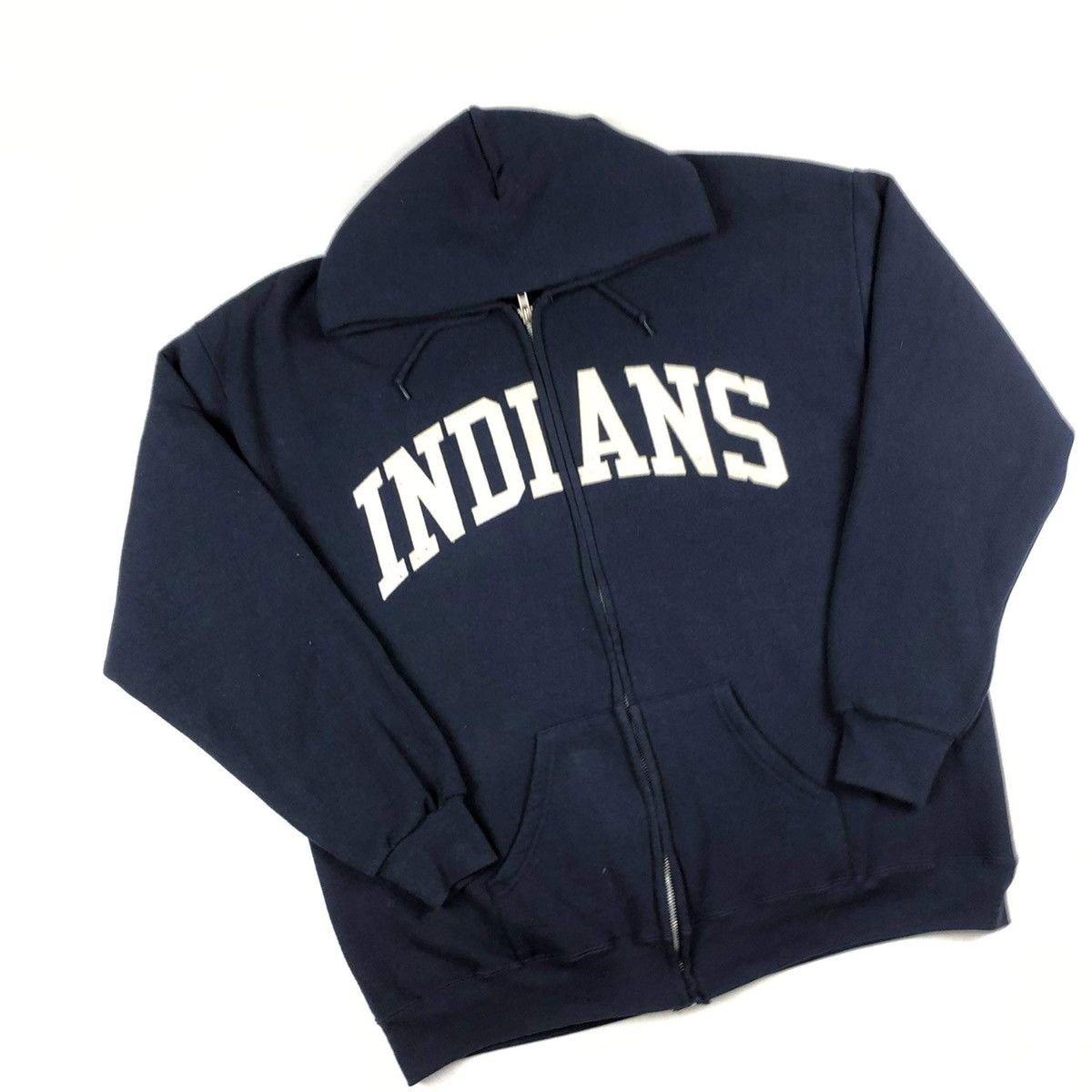 Majestic × Vintage Majestic sweatshirt hoodie retro 90s zip Indians Size US XL / EU 56 / 4 - 2 Thumbnail
