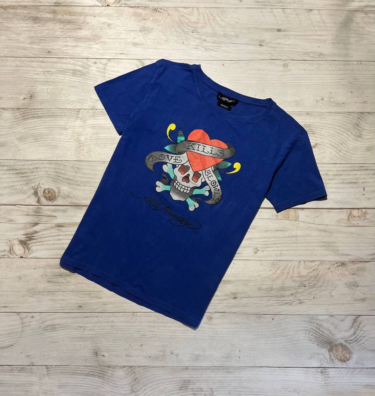 Ed Hardy Vintage Ed Hardy T-Shirt Skull Love Kills Slowly Japan Y2K Size US M / EU 48-50 / 2 - 1 Thumbnail