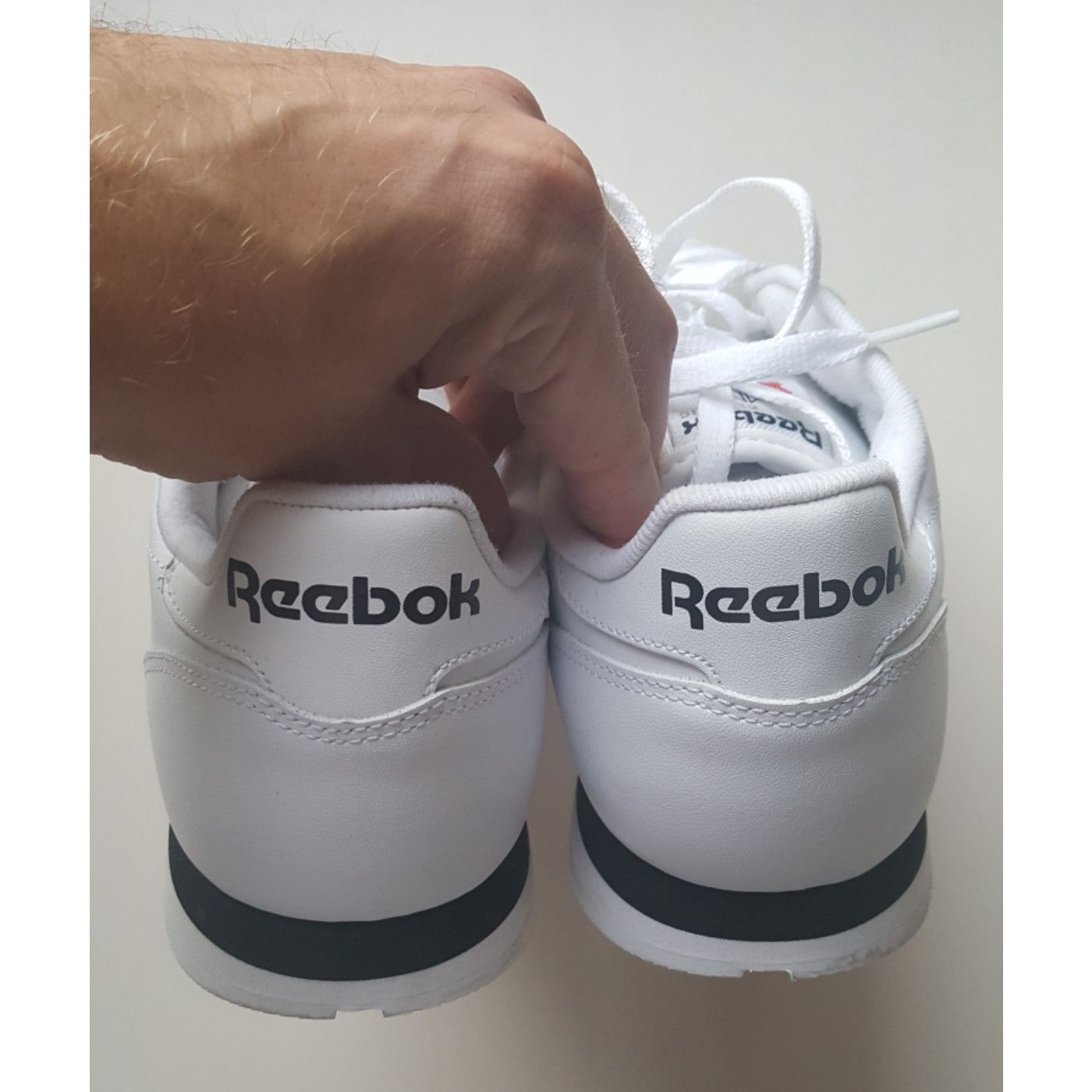 Reebok Classic White Leather Low Top Iconic Sneakers Size US 12 / EU 45 - 4 Thumbnail