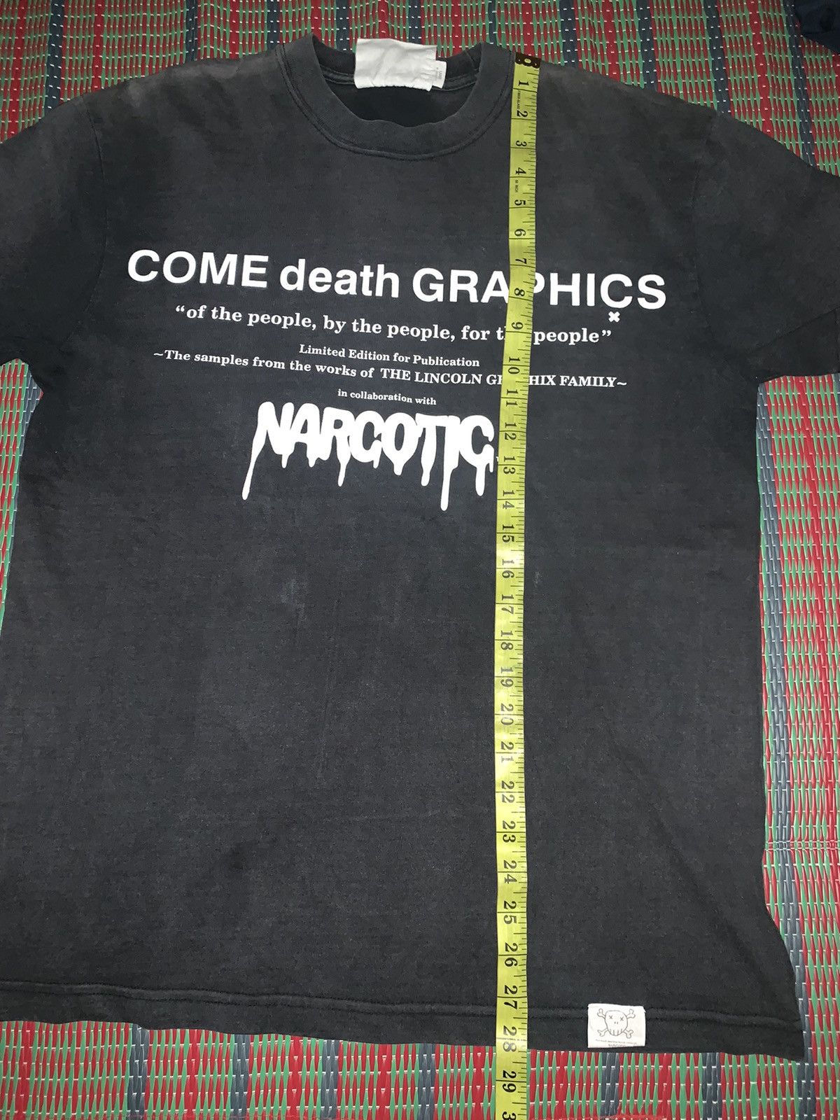 Japanese Brand Narcotic T-shirt(COME death GRAPHICs) Size US M / EU 48-50 / 2 - 9 Thumbnail