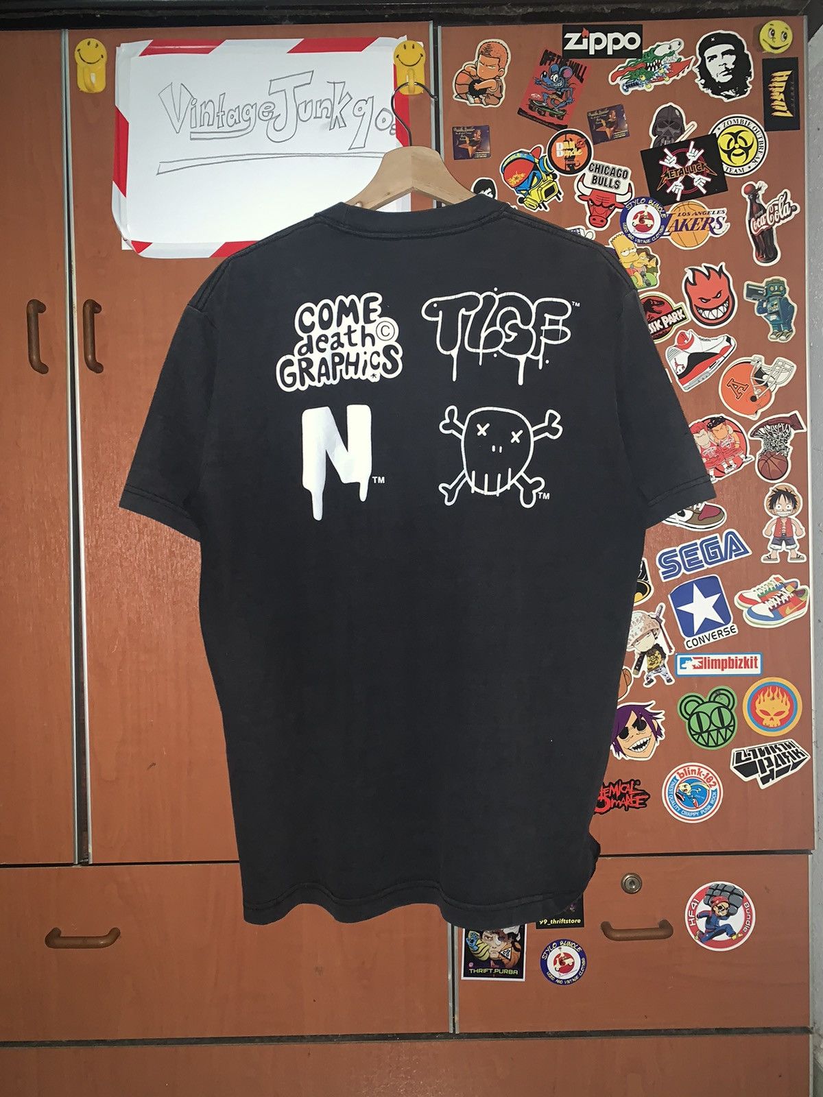 Japanese Brand Narcotic T-shirt(COME death GRAPHICs) Size US M / EU 48-50 / 2 - 7 Thumbnail