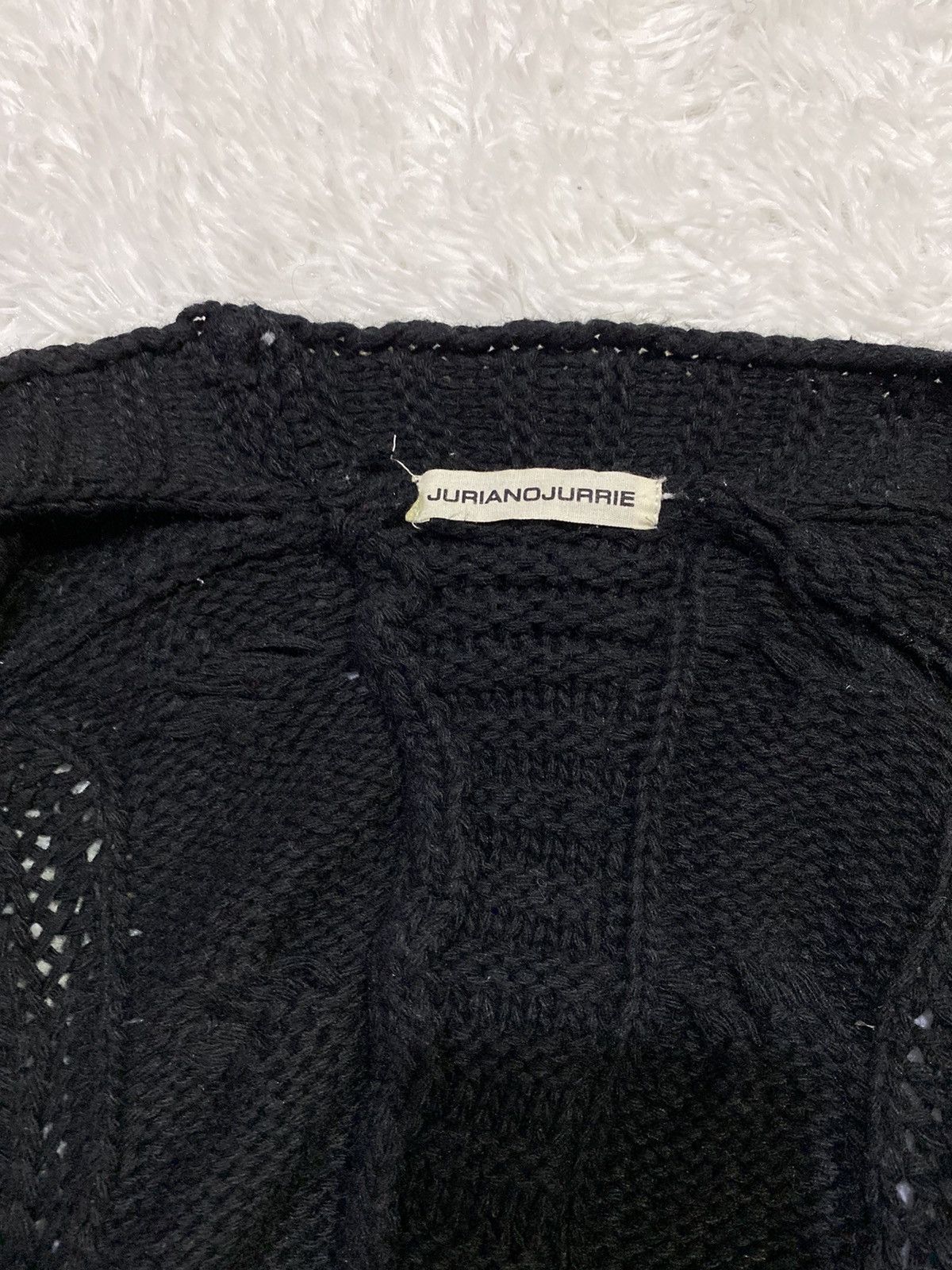 Japanese Brand Juriano Jurrie Wool Blend Cable Knit Bat Wing Wrap Cardigan Size US XL / EU 56 / 4 - 8 Thumbnail