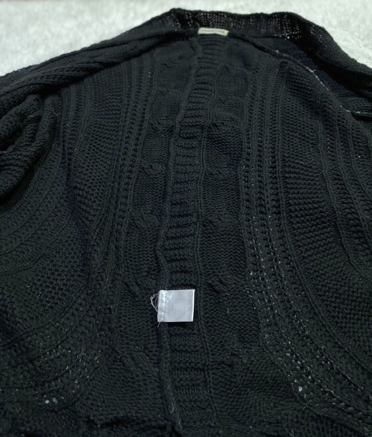 Japanese Brand Juriano Jurrie Wool Blend Cable Knit Bat Wing Wrap Cardigan Size US XL / EU 56 / 4 - 7 Thumbnail