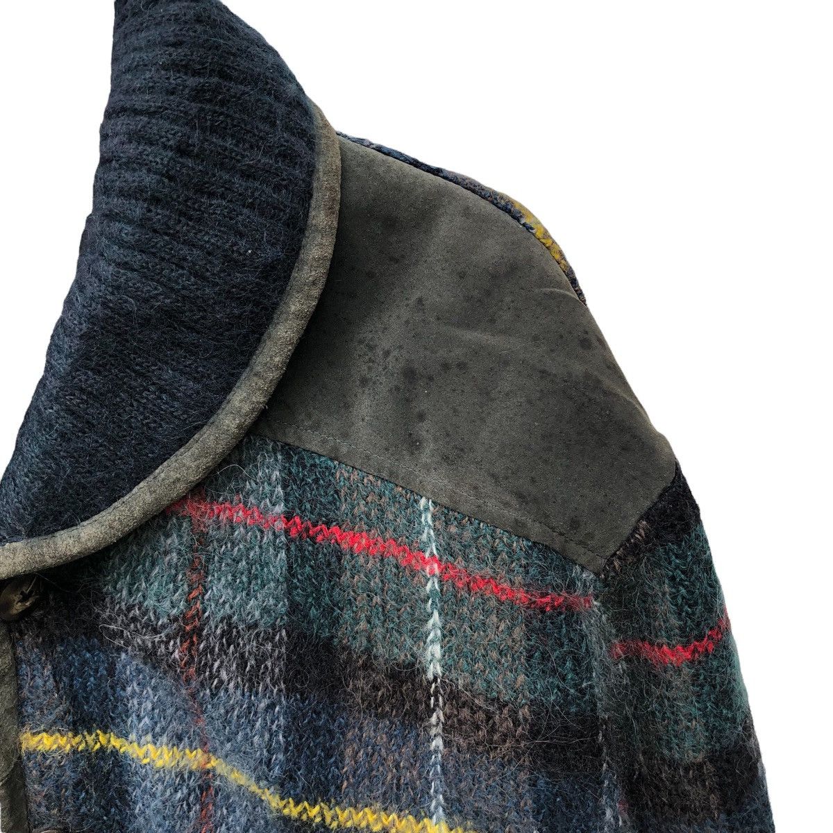 Japanese Brand VINTAGE BICOLMAN WOOL PRINTED PACTHWORK JACKET Size US M / EU 48-50 / 2 - 6 Thumbnail
