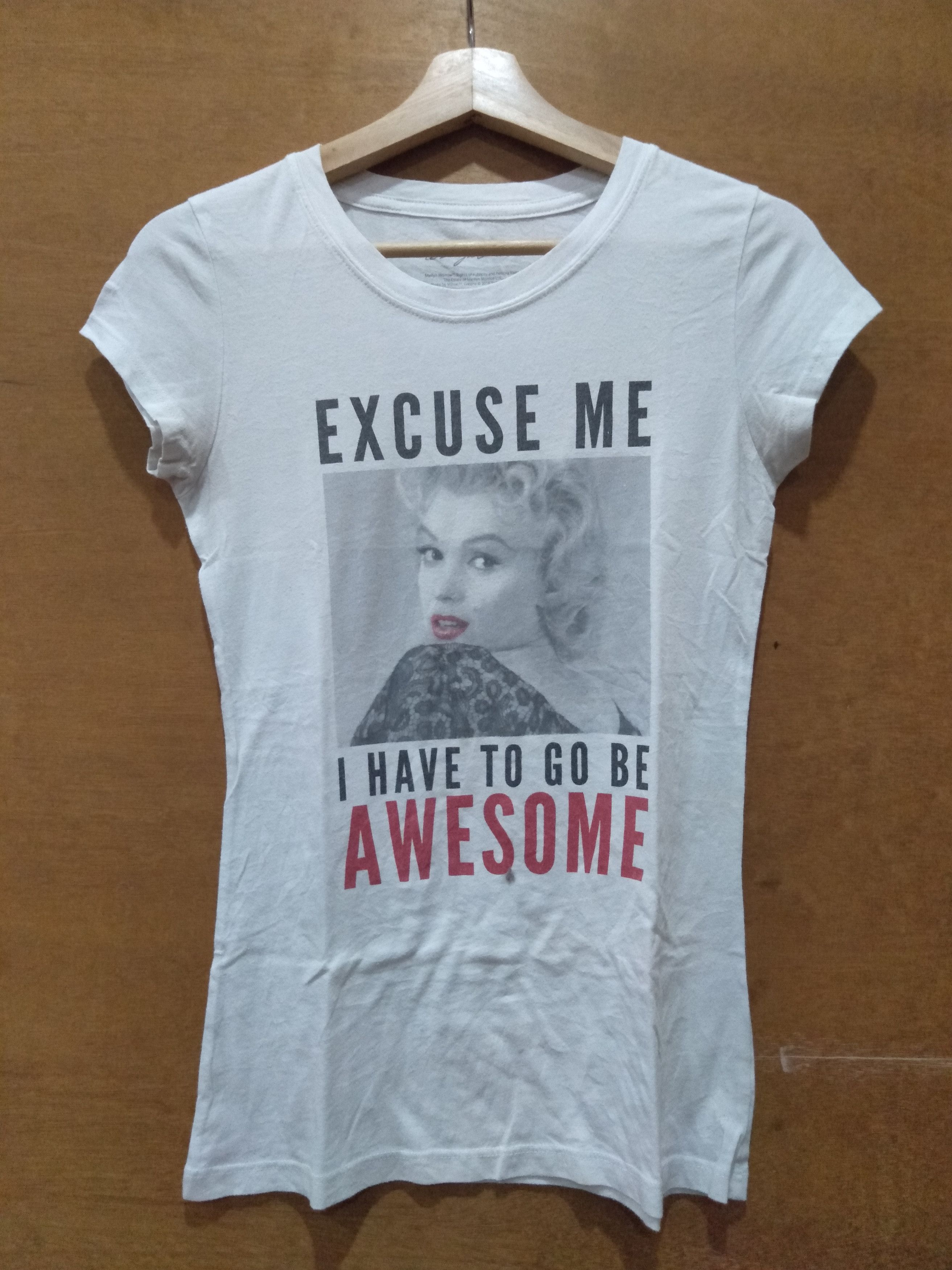 image of Band Tees x Rock T Shirt Excuse Me Vd2 in White, Men's (Size Small)