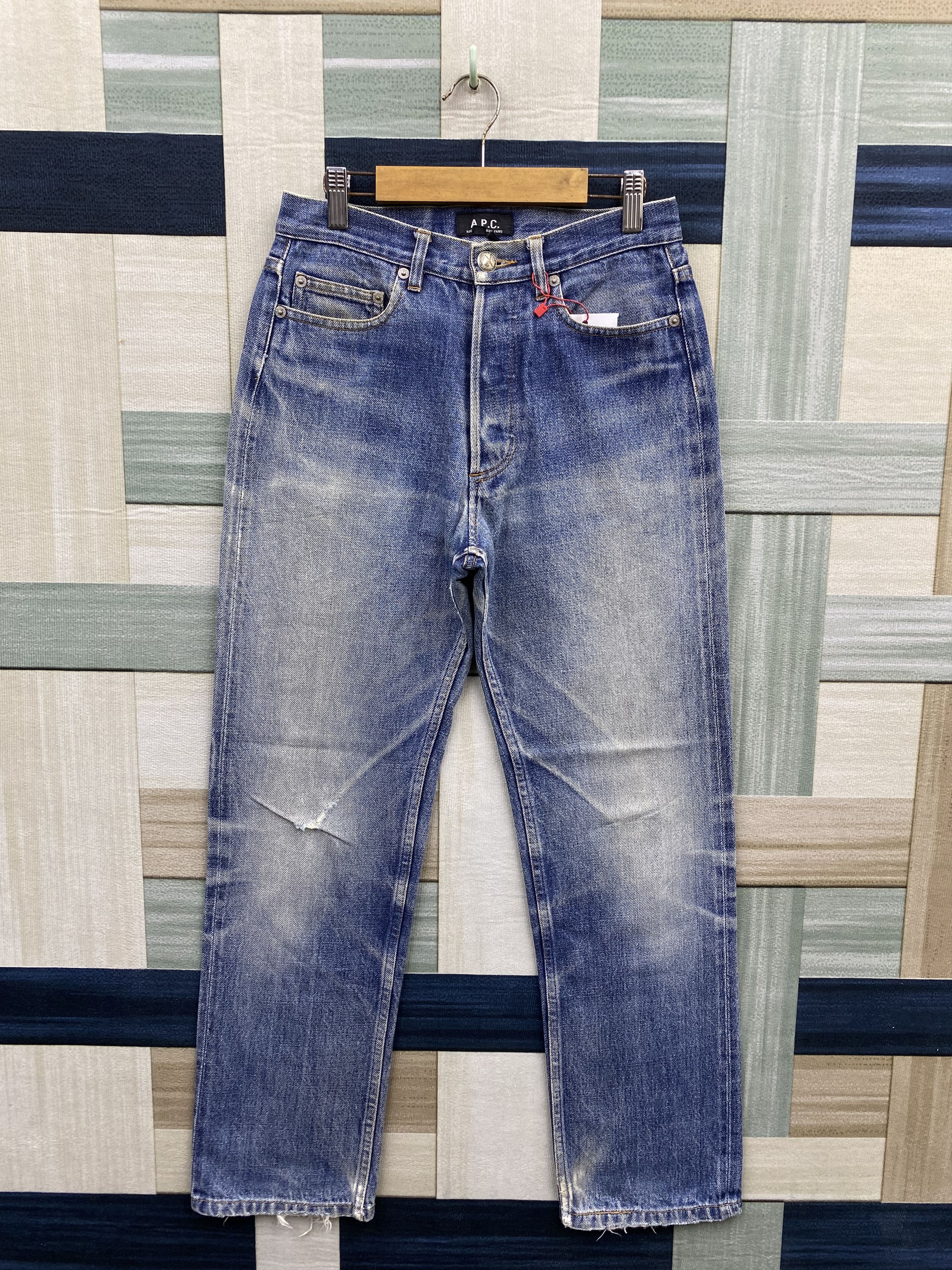 A.P.C. Vintage A.P.C. Distress Selvedge Denim Jean Size US 27 - 1 Thumbnail