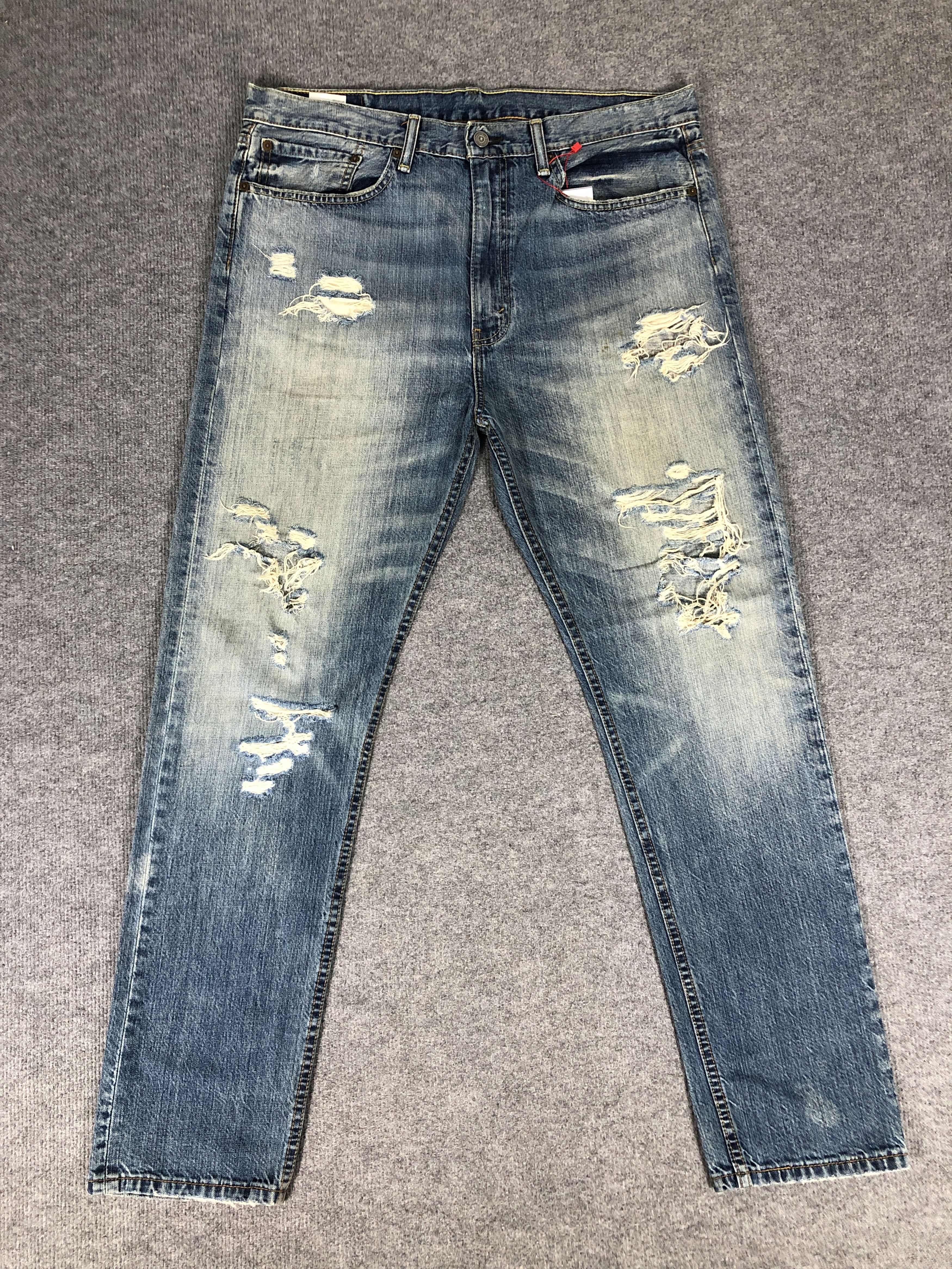 Levi's Vintage Y2k Levi's 522 Distress Faded Blue Denim Jean Size US 38 / EU 54 - 1 Thumbnail