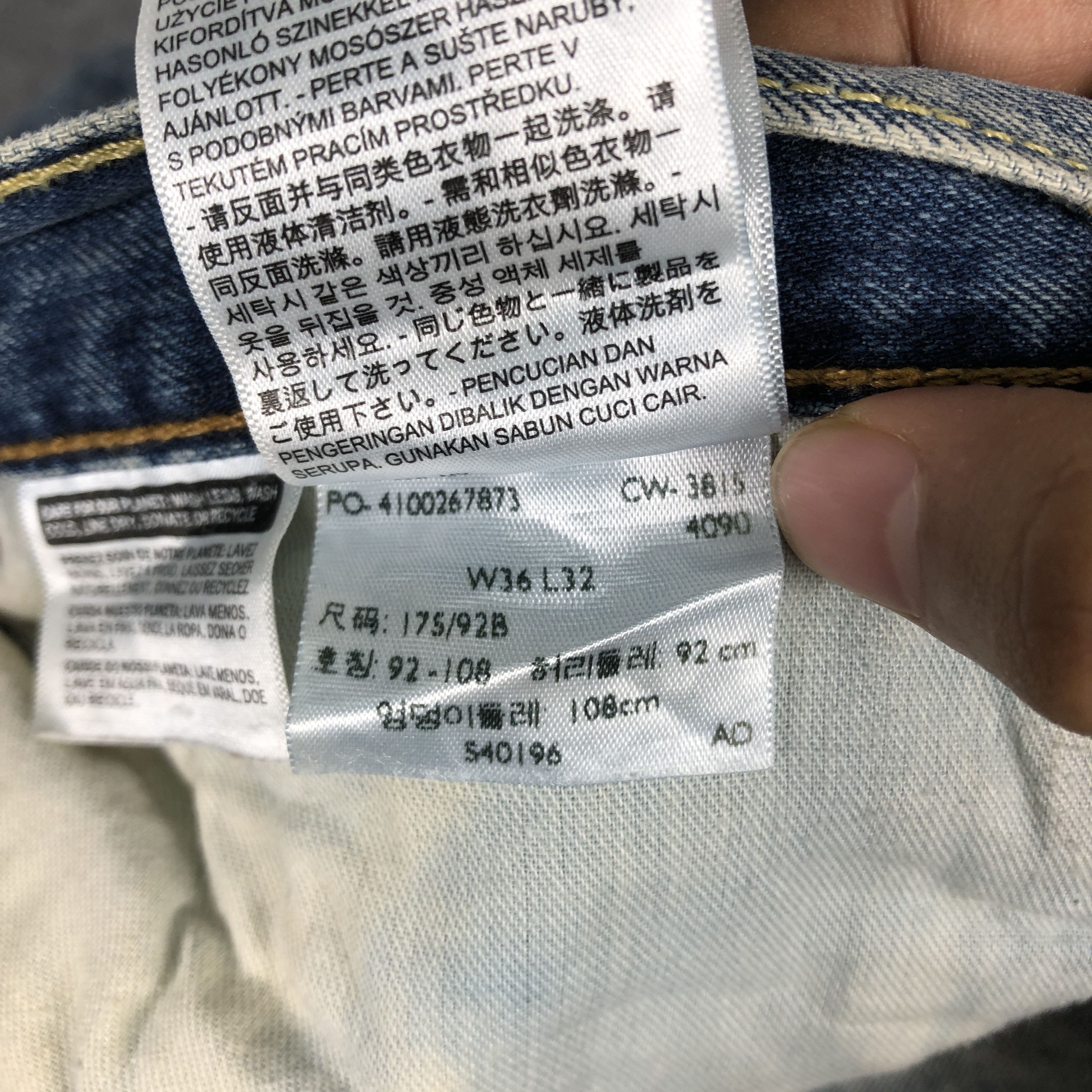 Levi's Vintage Y2k Levi's 522 Distress Faded Blue Denim Jean Size US 38 / EU 54 - 21 Thumbnail