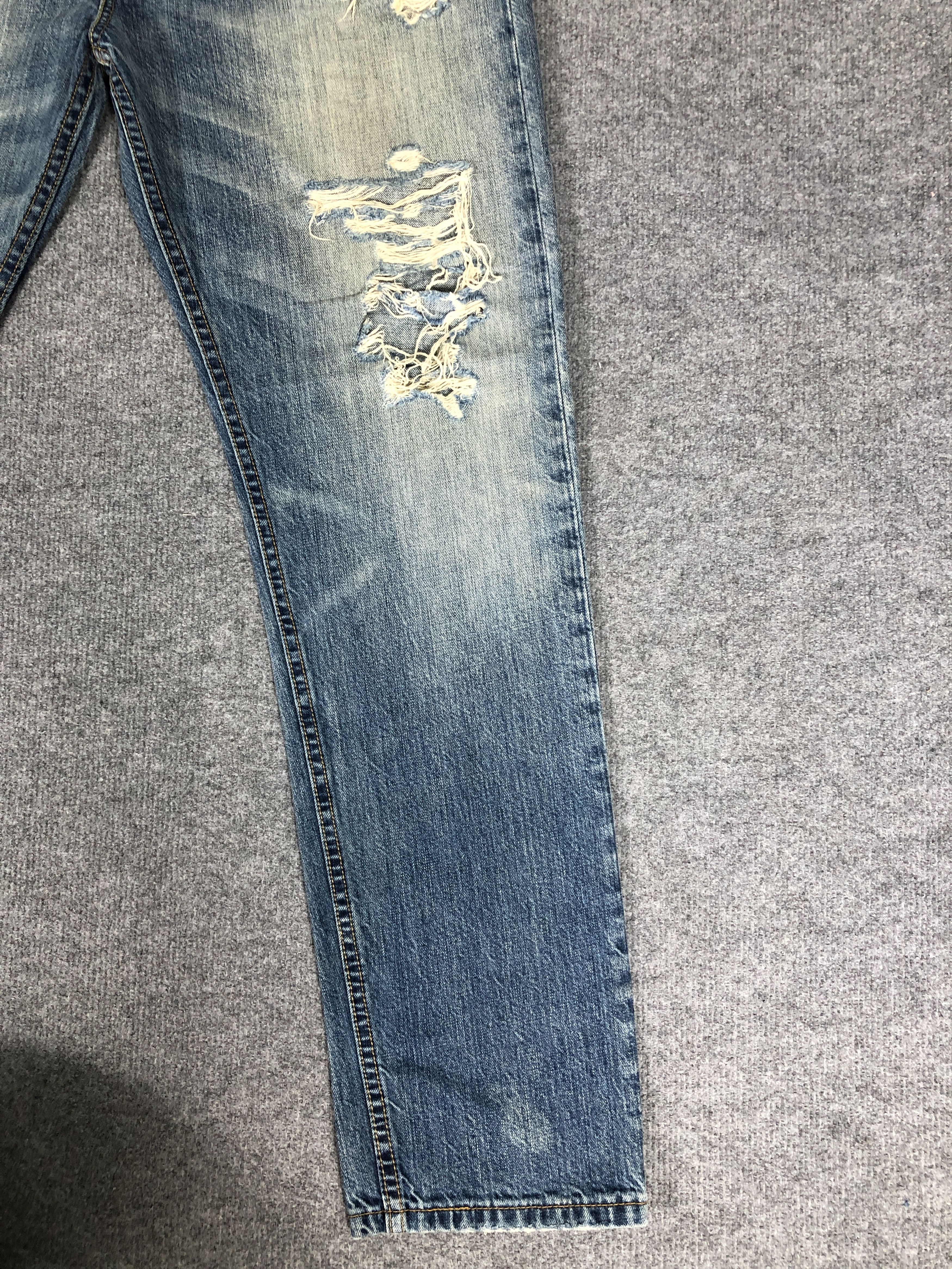 Levi's Vintage Y2k Levi's 522 Distress Faded Blue Denim Jean Size US 38 / EU 54 - 9 Thumbnail