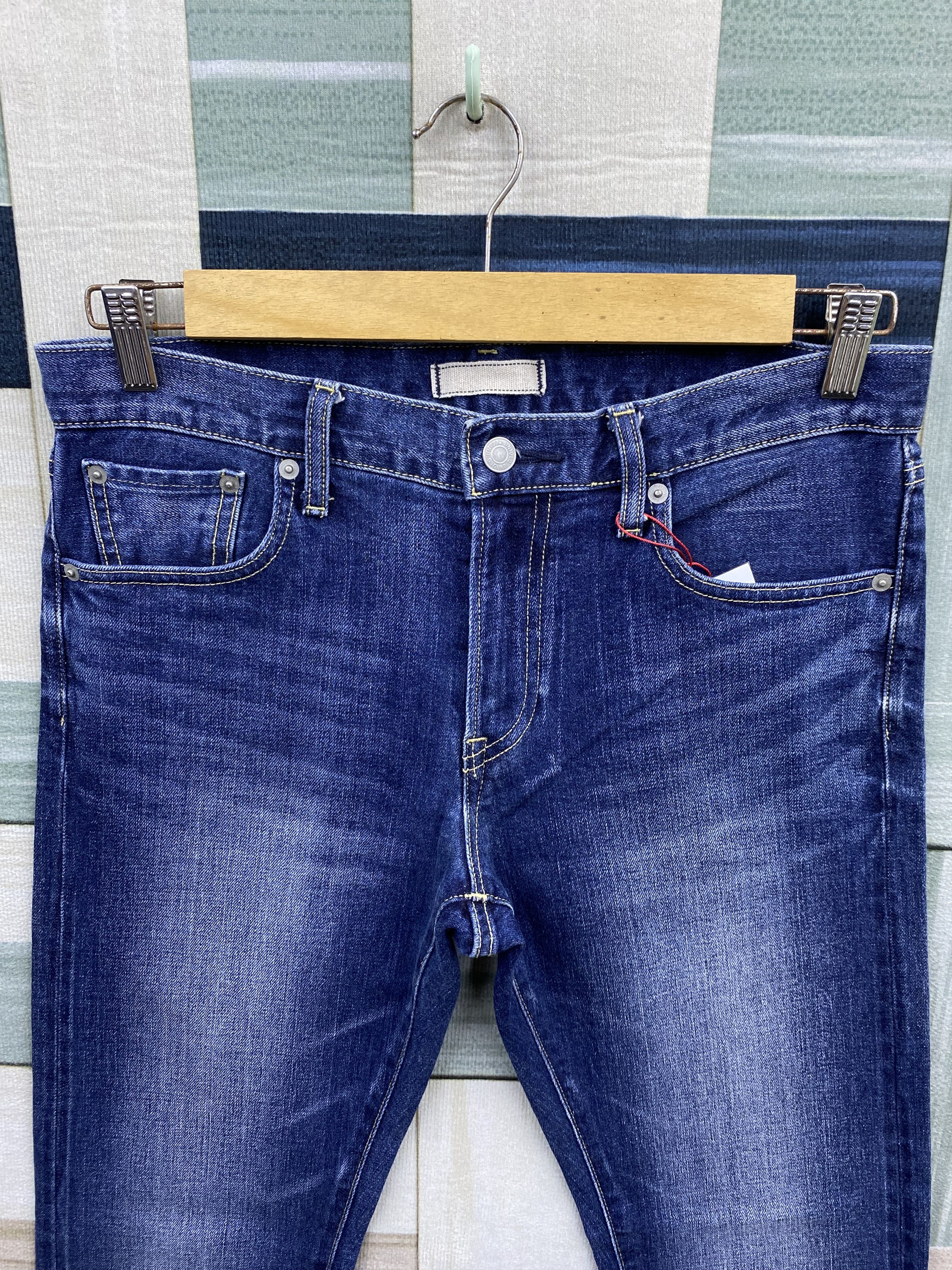 Japanese Brand Uniqlo Slim Fit Selvedge Denim Jean Size US 33 - 3 Thumbnail