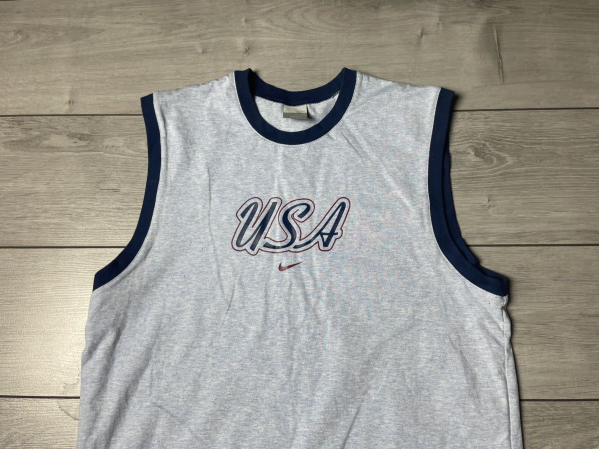 Nike Nike tank top vintage USA swoosh sportswear size Large Size US L / EU 52-54 / 3 - 3 Thumbnail